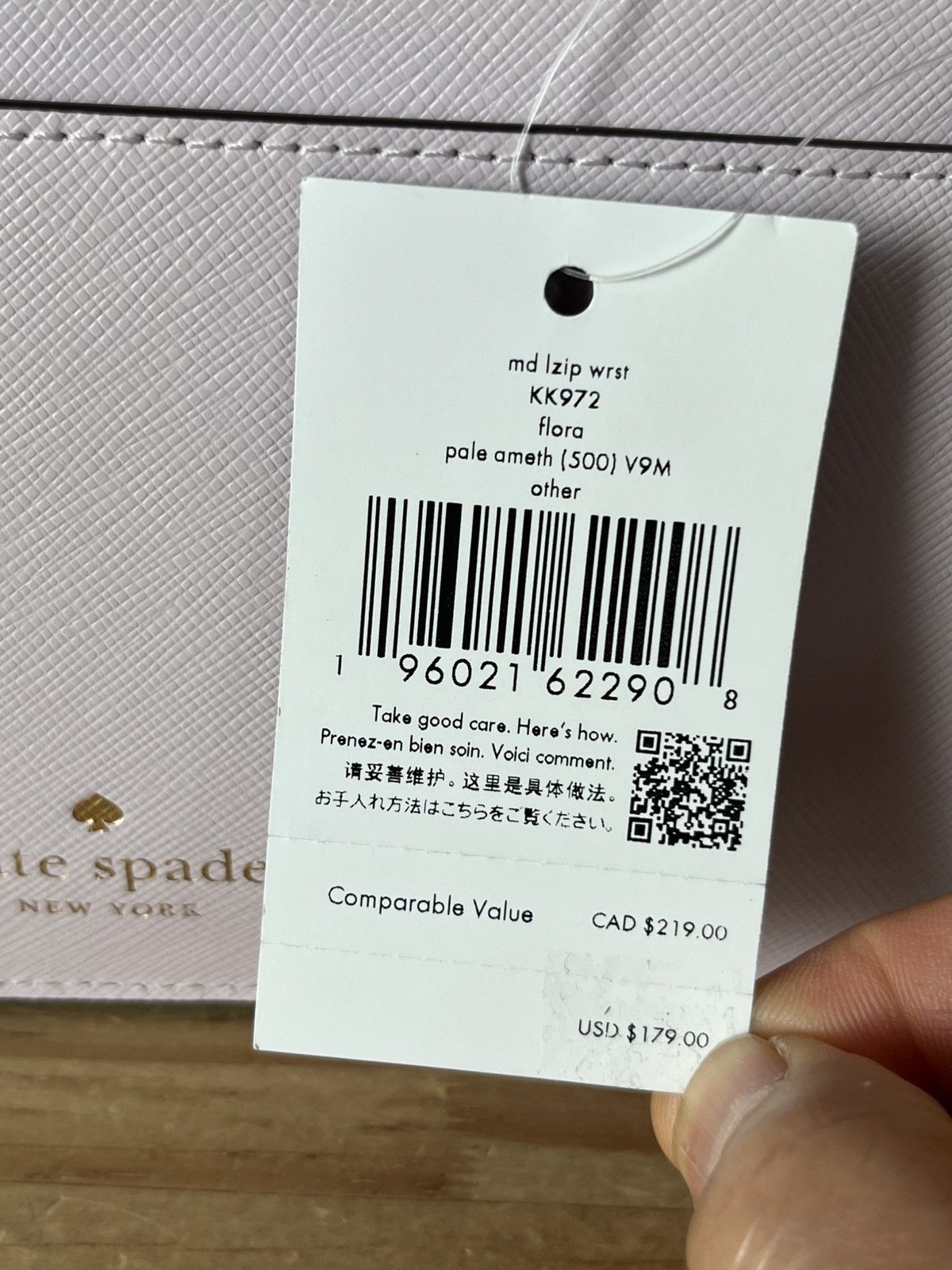 Kate Spade Kate Spade Flora Flower Medium L-Zip Wristlet Size ONE SIZE - 6 Thumbnail