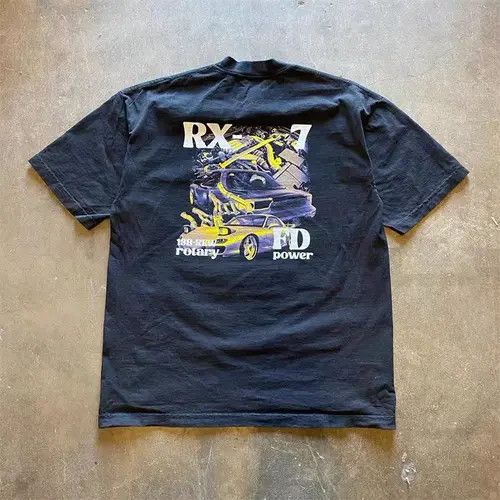 Japanese Brand Harada x Kita Black washed vintage car print cotton t-shirt Size US M / EU 48-50 / 2 - 5 Thumbnail