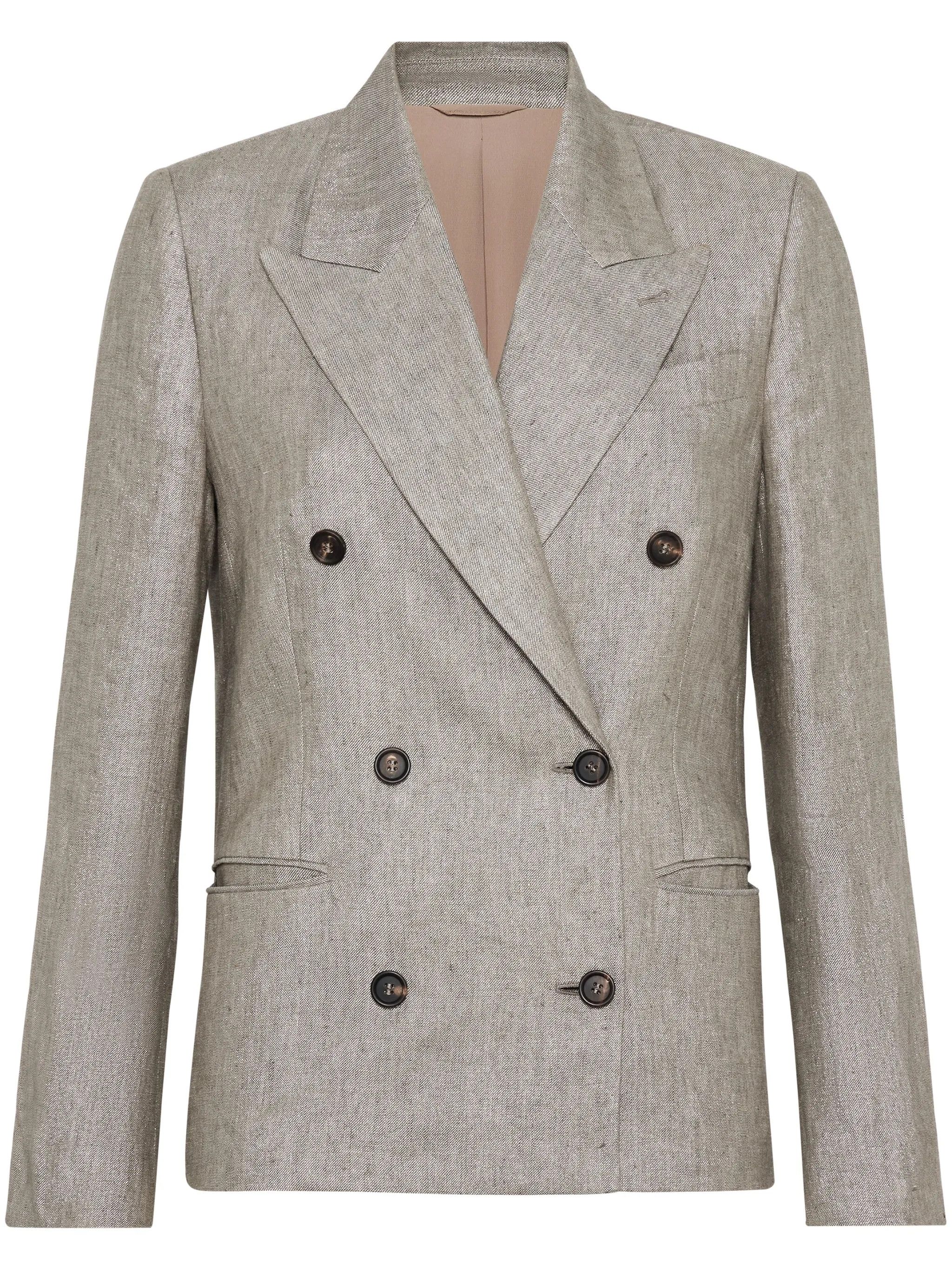 Brunello Cucinelli o1y0725 Blazer in Khaki Size XS / US 0-2 / IT 36-38 - 1 Thumbnail