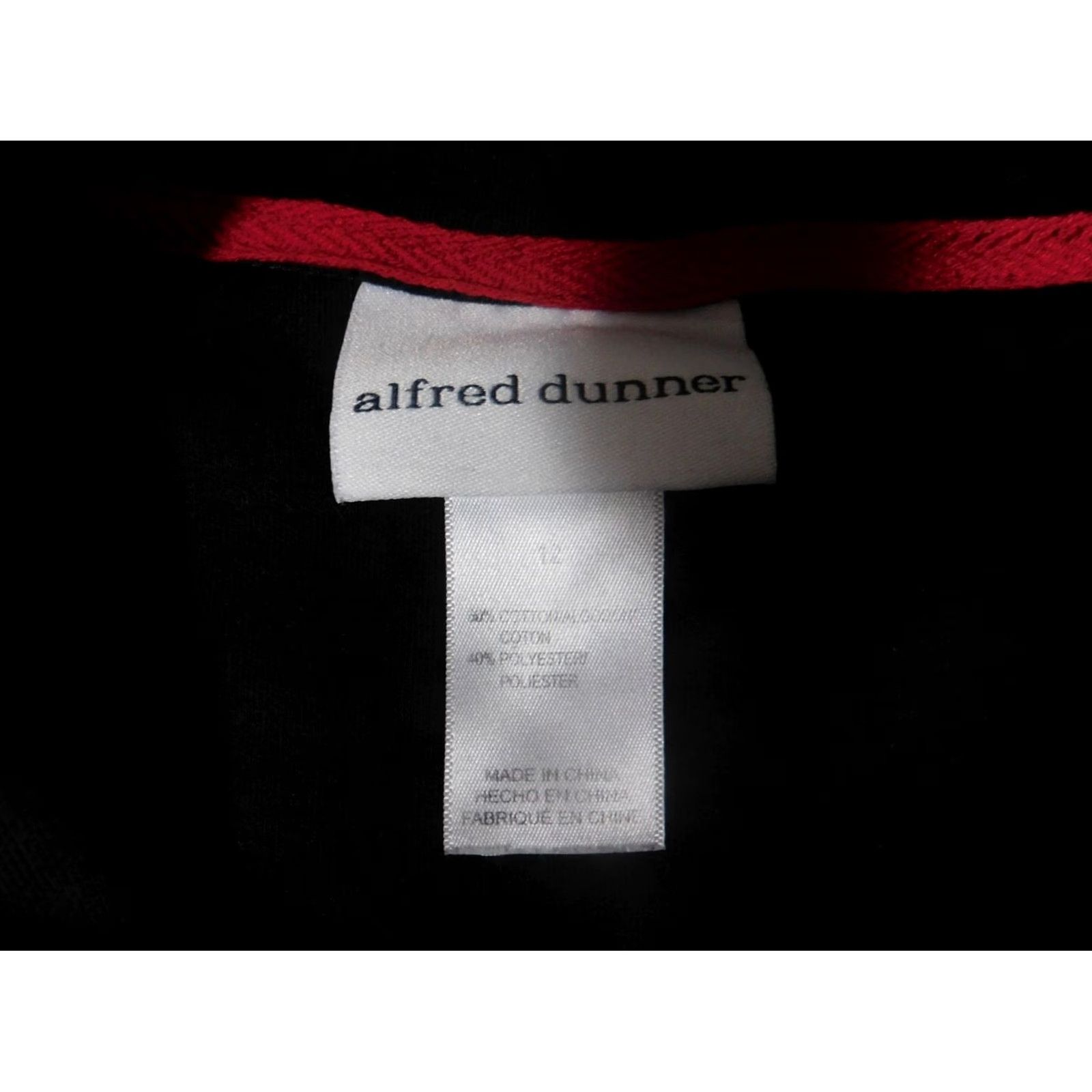 Vintage Alfred Dunner Shirt Sweater 12 Women Black Striped Mock Neck Full Zip Casual Modern 12 Womens Regular Size XL / US 12-14 / IT 48-50 - 5 Thumbnail