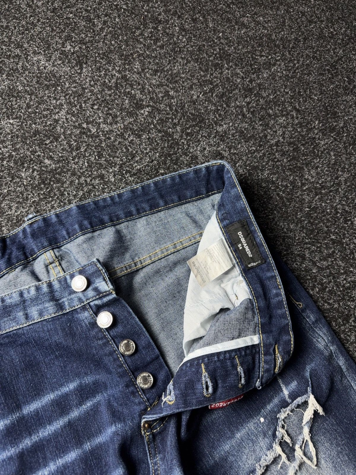 Dsquared2 Retro Y2K 00s Dsquared2 Distressed Patchwork Jeans 54 Italy Size US 36 / EU 52 - 10 Thumbnail