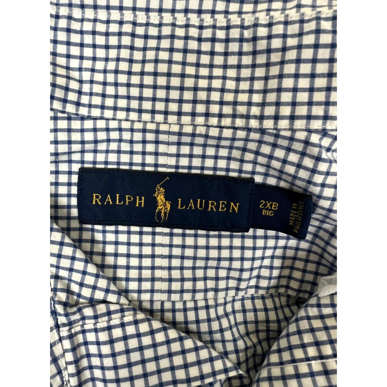 Ralph Lauren Ralph Lauren Shirt Mens 2XB Big Blue Check Button-Down Long Sleeve Casual Size US XXL / EU 58 / 5 - 3 Thumbnail