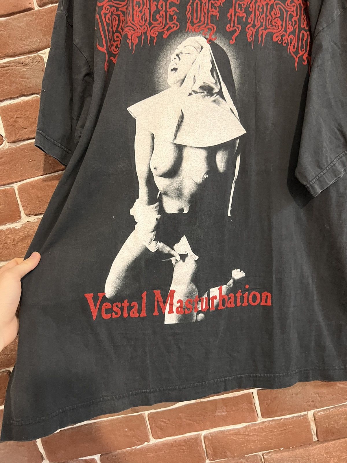 Band Tees Rare Vintage 90s Cradle Of Filth Vestal Metal Band T-shirt Size US XL / EU 56 / 4 - 3 Thumbnail