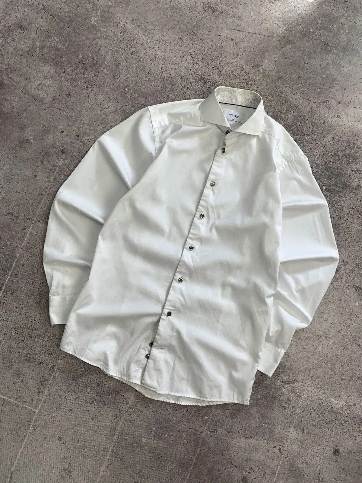 Eton × Vintage Vintage Shirt Eton white nova check OldMoney watanage faded Size US M / EU 48-50 / 2 - 5 Thumbnail