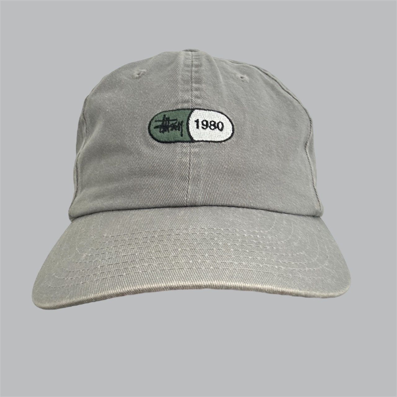 Stussy Stussy Grey Cap w/ Green Detail Size ONE SIZE - 1 Thumbnail