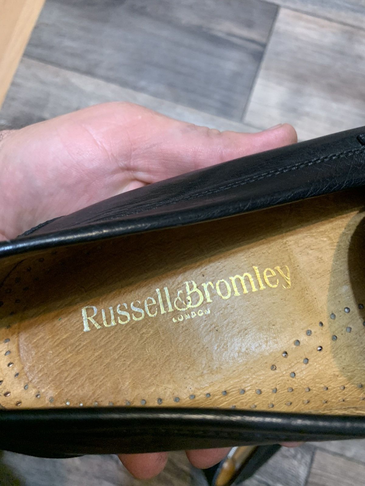 Leather × Russell & Bromley Russel & Bromley Black Leather Loafers Made in Italy Size US 10 / EU 43 - 9 Thumbnail