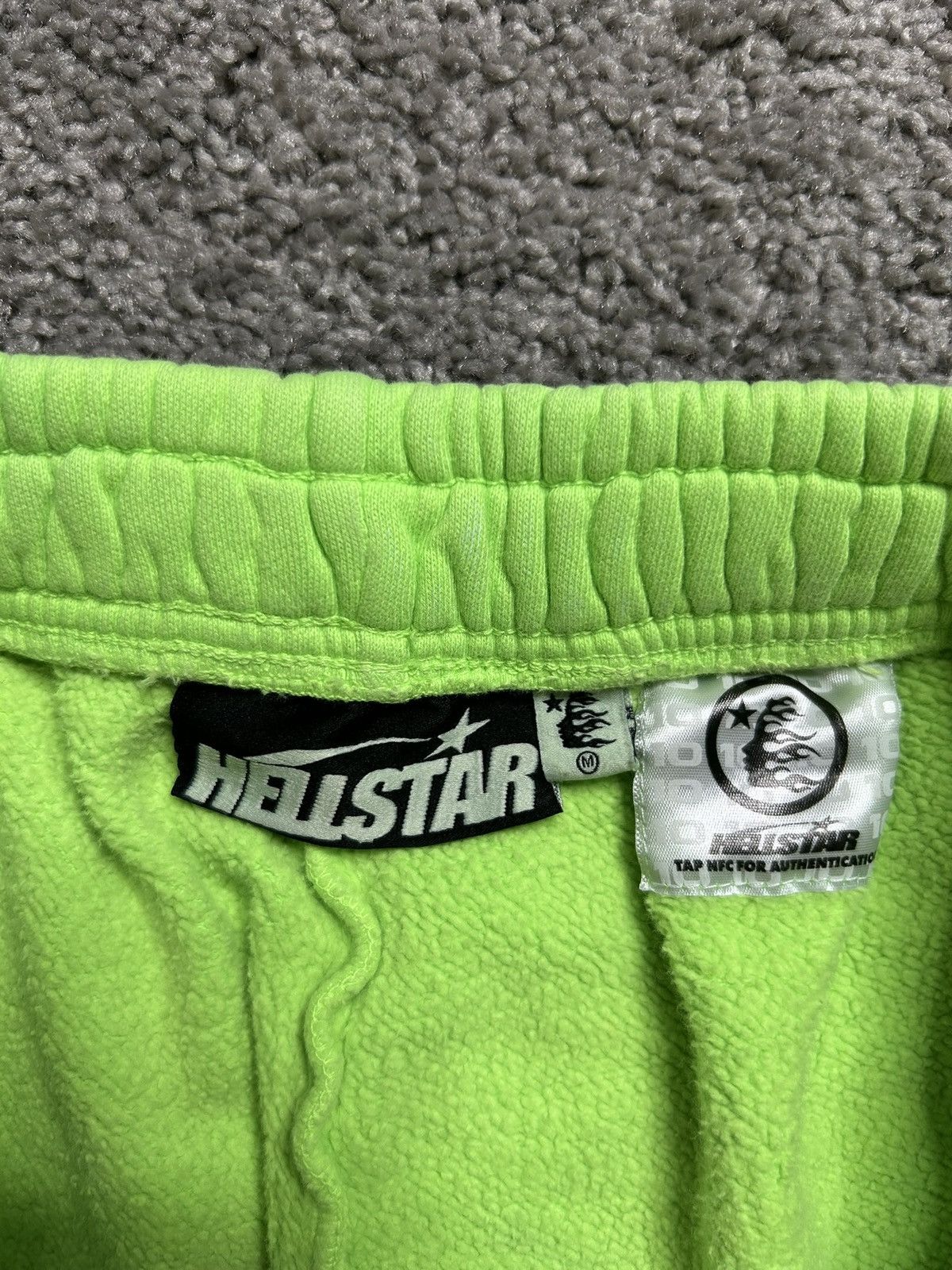 HELLSTAR Hellstar Flame Sweat Shorts Green Slime USA Size US 32 / EU 48 - 6 Thumbnail