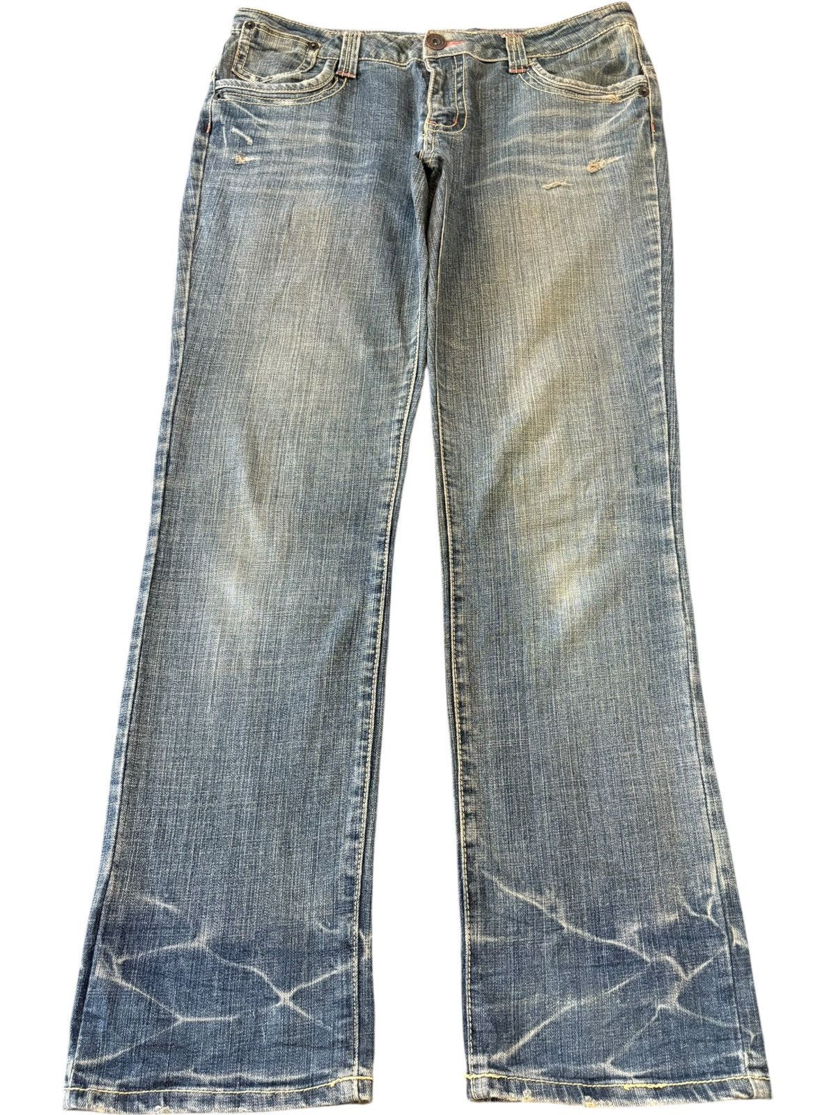 Japanese Brand Vintage Japanese Brand Mud Wash Distressed Tapered Jeans Size US 34 / EU 50 - 1 Thumbnail