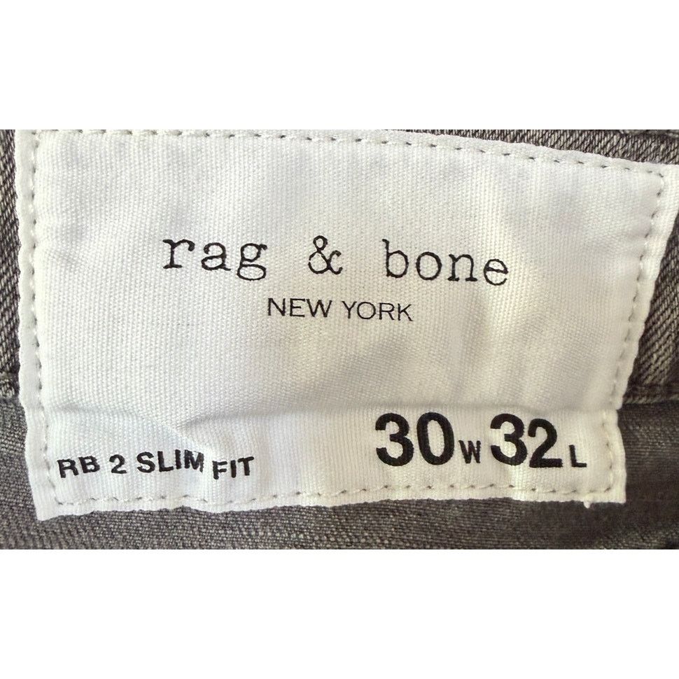 Rag & Bone Rag & Bone NWT Men's Denim Grey 2 Slim Fit Jeans Size US 30 / EU 46 - 3 Thumbnail