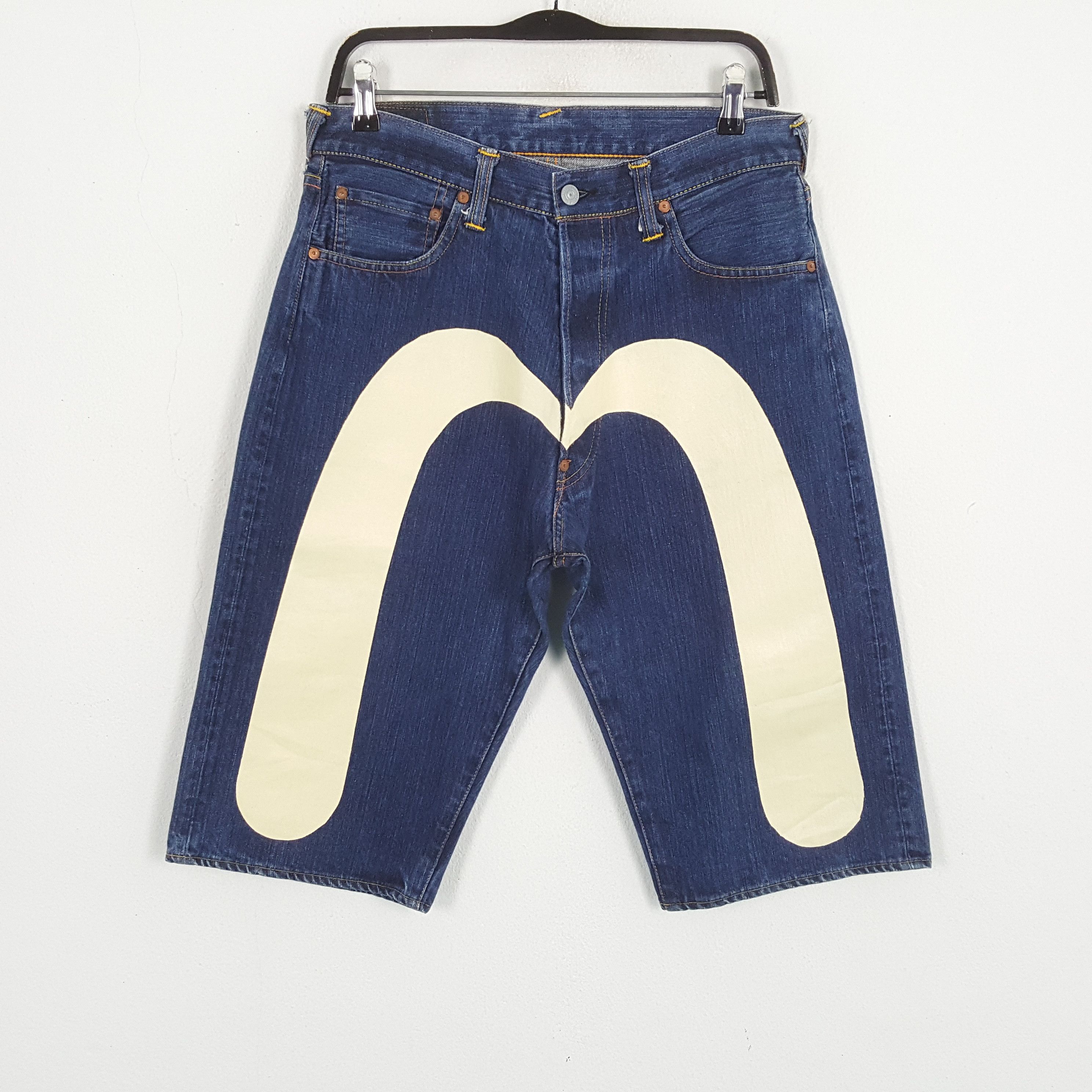 Evisu EVISU Japanese Brand Streetwear Custom Daicock Short Jeans Size US 30 / EU 46 - 1 Thumbnail