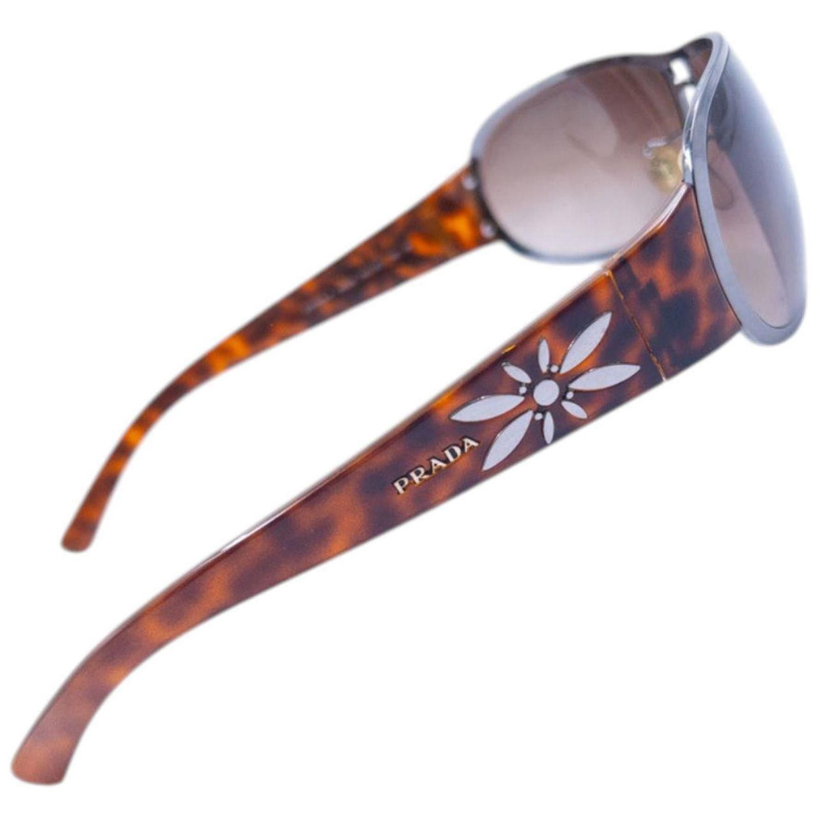 Prada Vintage Prada FlowerTortoise Shell Sunglasses Size ONE SIZE - 3 Thumbnail