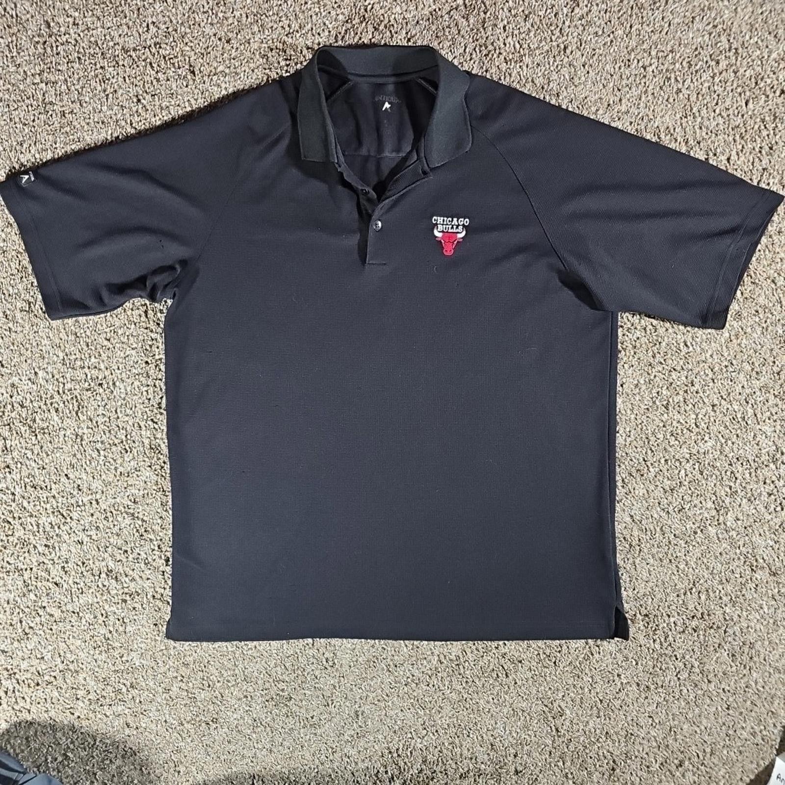 Antigua Chicago Bulls Men’s Polo Shirt XL Black Antigua NBA Size US XL / EU 56 / 4 - 1 Thumbnail