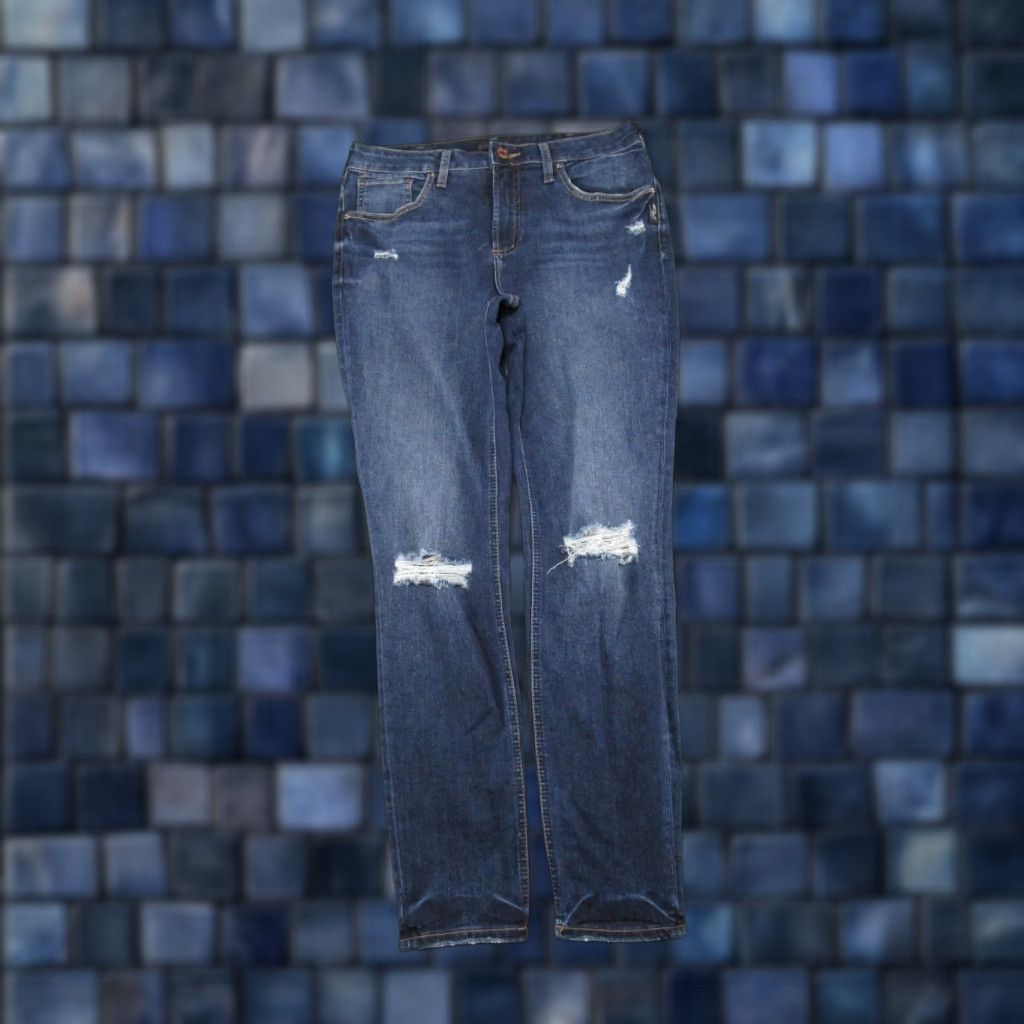 Silver Jeans Co. Silver Jeans Co Avery Skinny Jeans Women 32x29 Blue Stretch Distressed Size 24" / US 00 / IT 34 - 1 Thumbnail