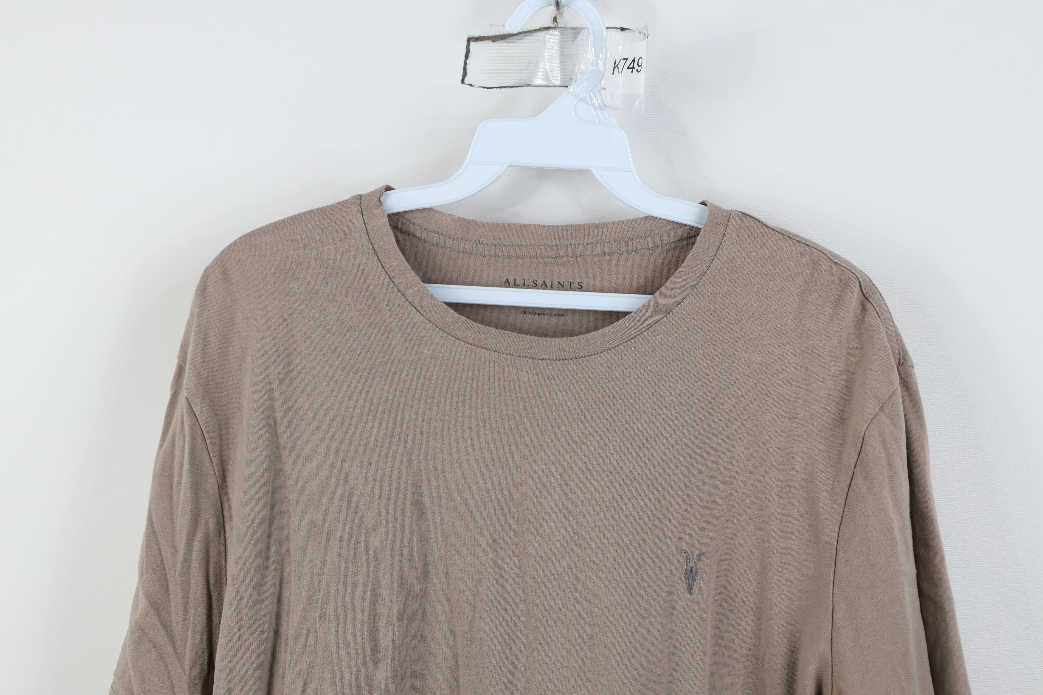 Allsaints Allsaints Organic Cotton Shot Sleeve T-Shirt Beige Size US L / EU 52-54 / 3 - 2 Thumbnail