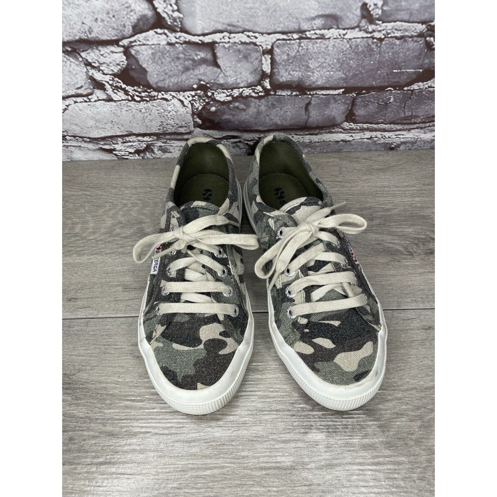 Superga Superga Camo Army Canvas Fabric Lace Up Casual Sneakers Shoe Size US 6 / IT 36 - 15 Thumbnail