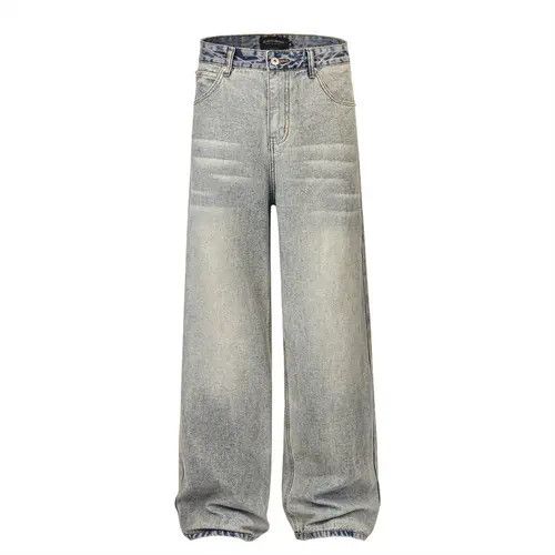 Pants Trendy street casual distressed washed straight jeans