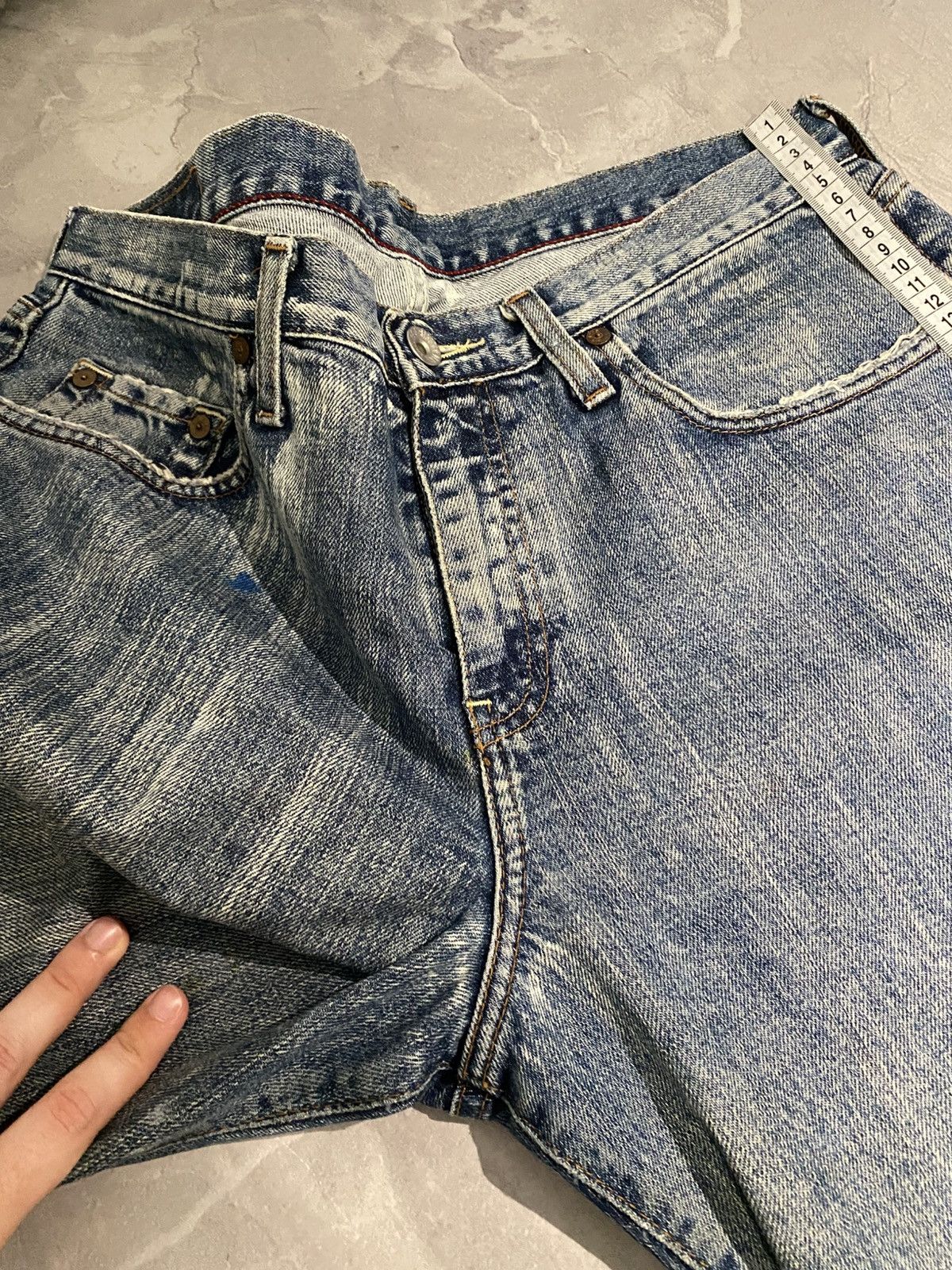 Vintage Vintage Washed Flare Denim Light Fade Grunge Style Size US 32 / EU 48 - 14 Thumbnail