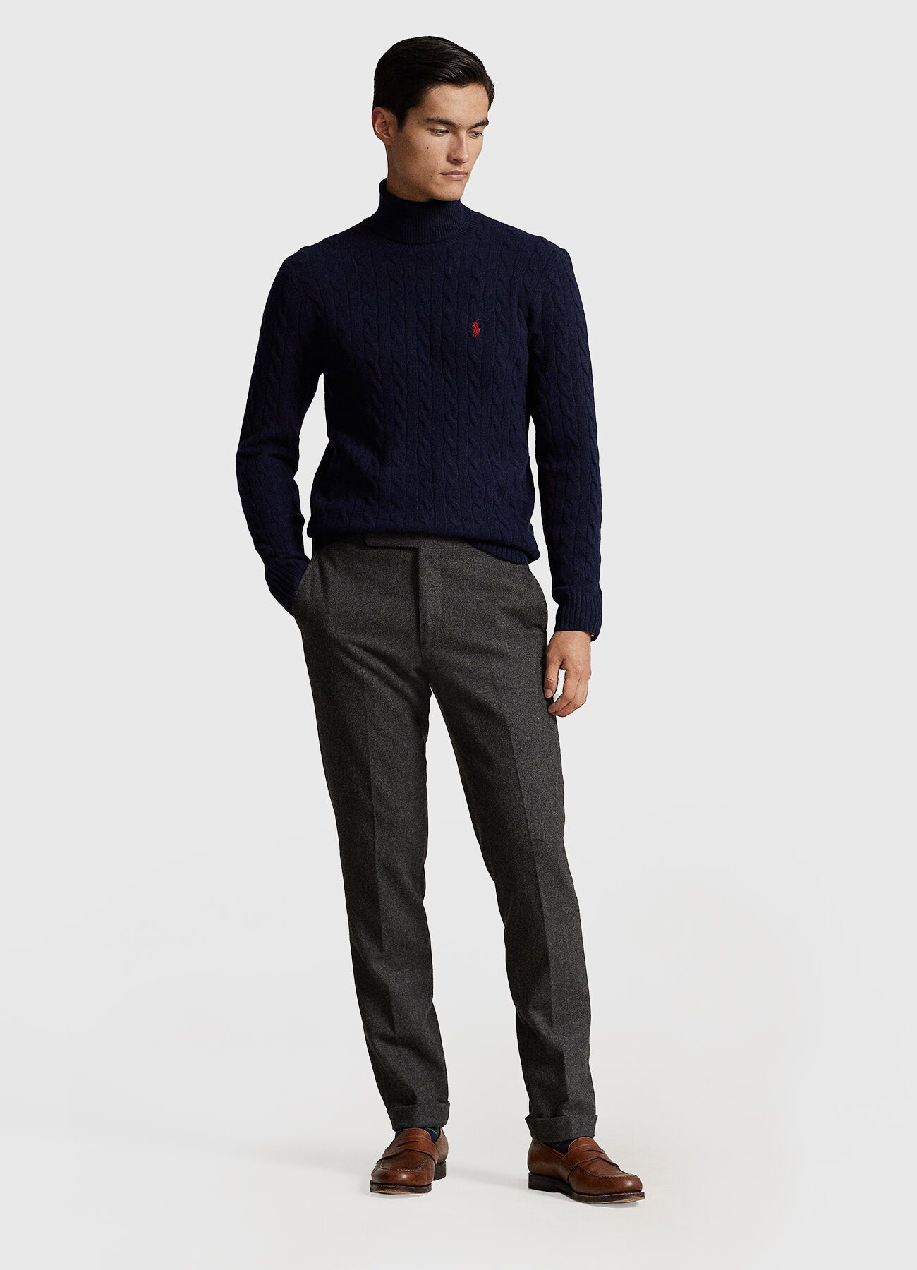 Polo Ralph Lauren o1s22i1n0125 Hi-neck Cashmere Sweater in Blue Size US S / EU 44-46 / 1 - 2 Thumbnail