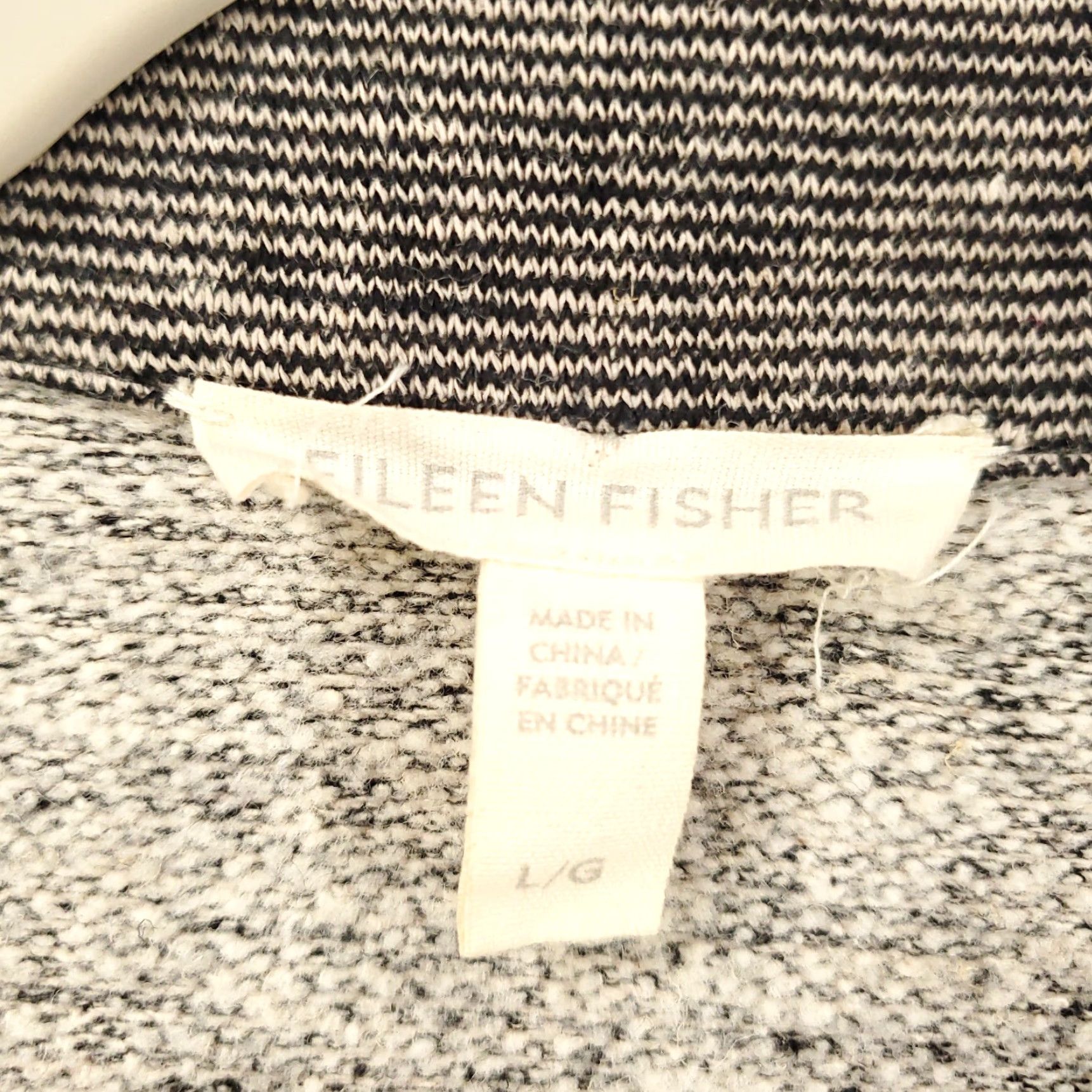 Eileen Fisher Eileen Fisher Jacket Women Large Gray Full Zip Pockets Long Hemp Cotton Cardigan Size L / US 10 / IT 46 - 4 Thumbnail