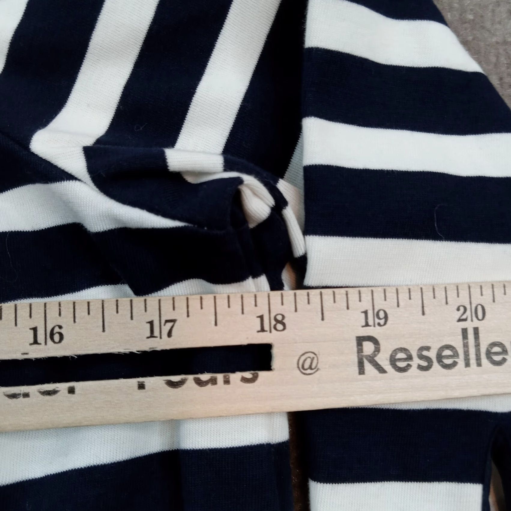 J.Crew Womens J Crew Blue White Striped Long Sleeve Top Extra Small Casual Size XS / US 0-2 / IT 36-38 - 4 Thumbnail
