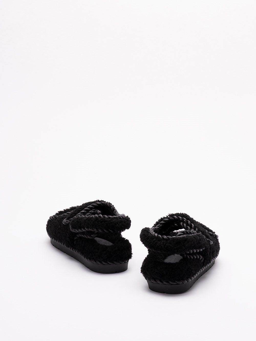 Bottega Veneta o1bcso1str0725 Jack Flat Sandals in Black Size US 7 / IT 37 - 3 Thumbnail
