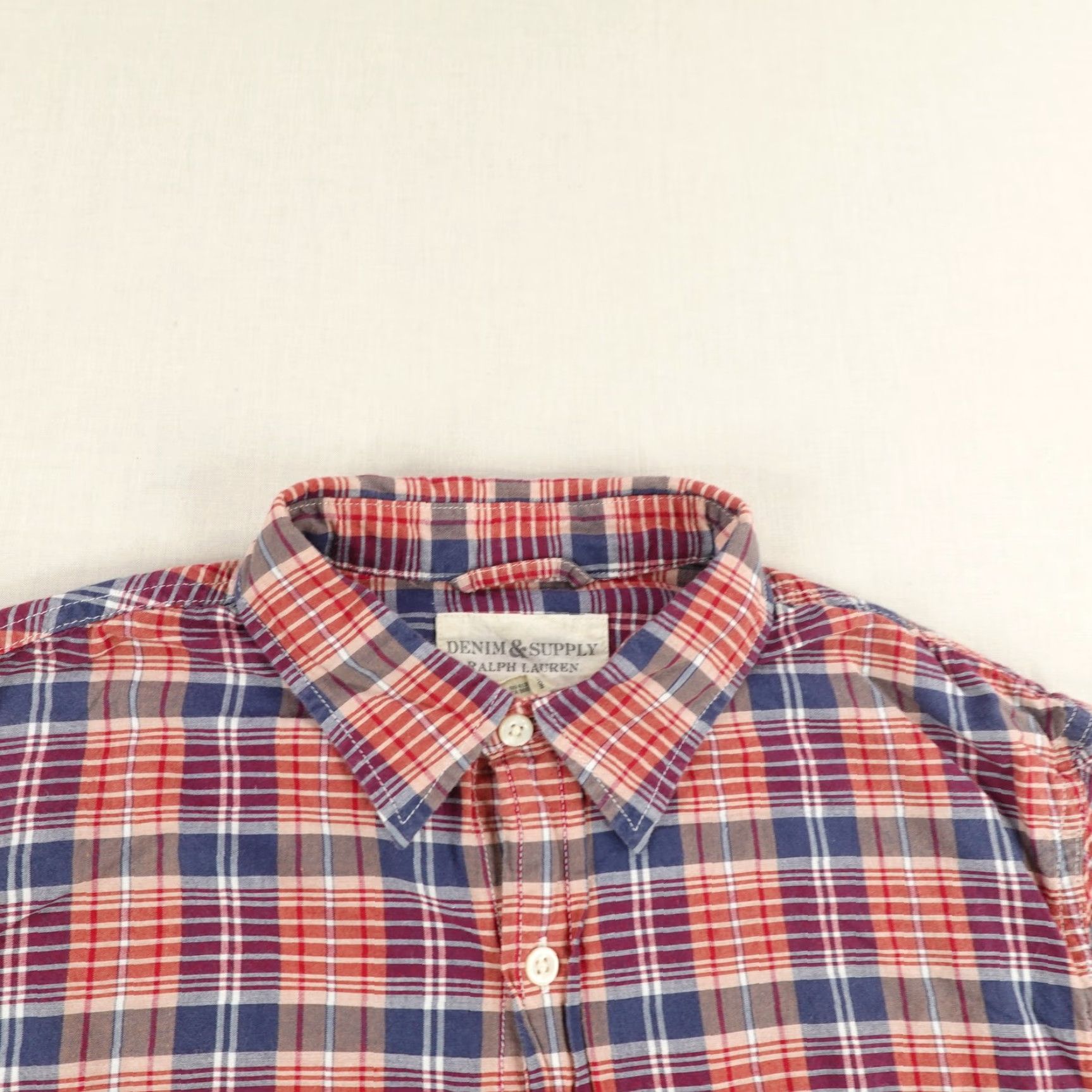 Ralph Lauren Ralph Lauren Denim & Supply Button-Up Shirt Mens Medium Red Blue Plaid Casual Long Sleeve Size US M / EU 48-50 / 2 - 2 Thumbnail