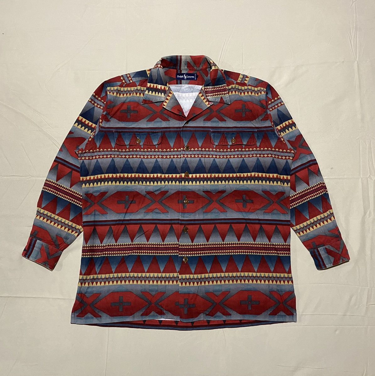 RRL Ralph Lauren Vintage Ralph Lauren Navojo Flannel Shirt Button Ups Size US L / EU 52-54 / 3 - 1 Thumbnail