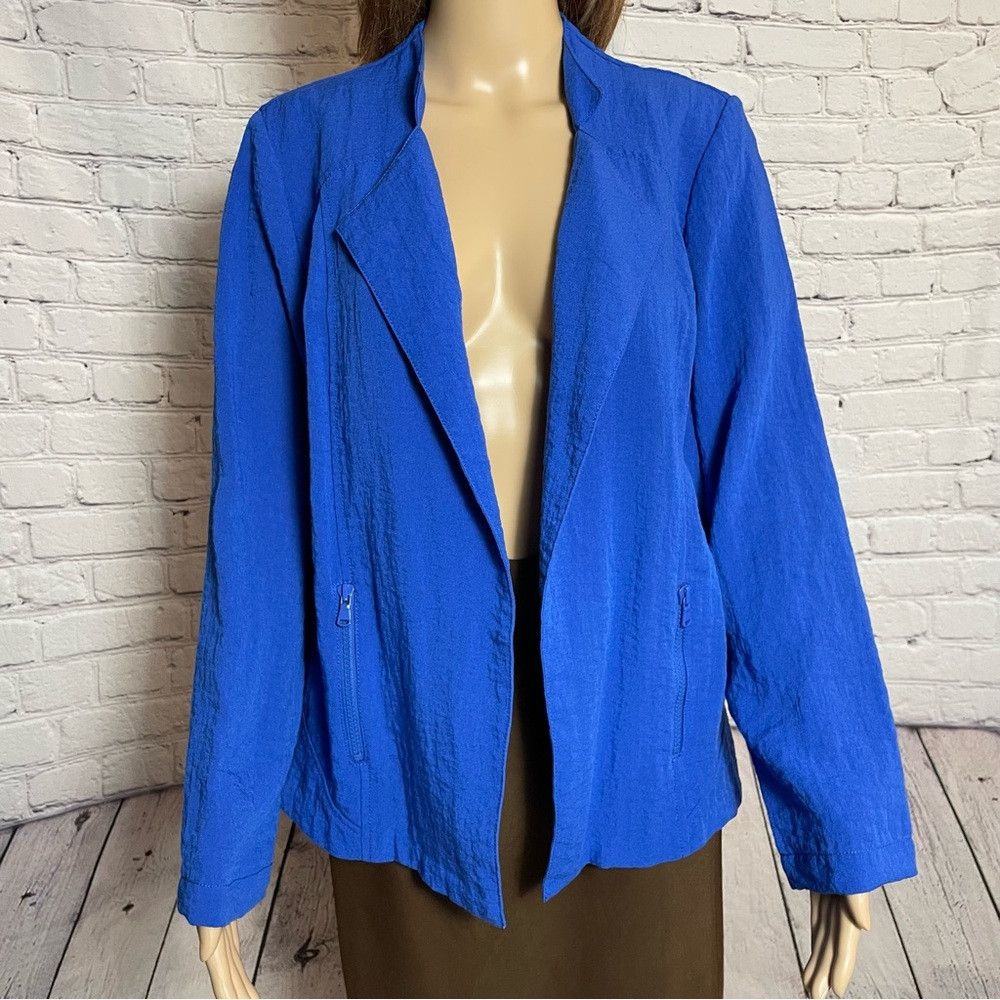 Chicos Chico's Royal Blue Open Front Jacket Size 1 US M Size M / US 6-8 / IT 42-44 - 1 Thumbnail
