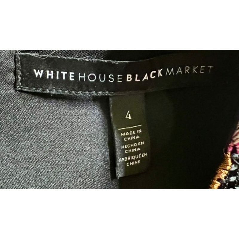 White House Black Market White House Black Market Sheath Dress-Black Embroidered Size S / US 4 / IT 40 - 7 Thumbnail