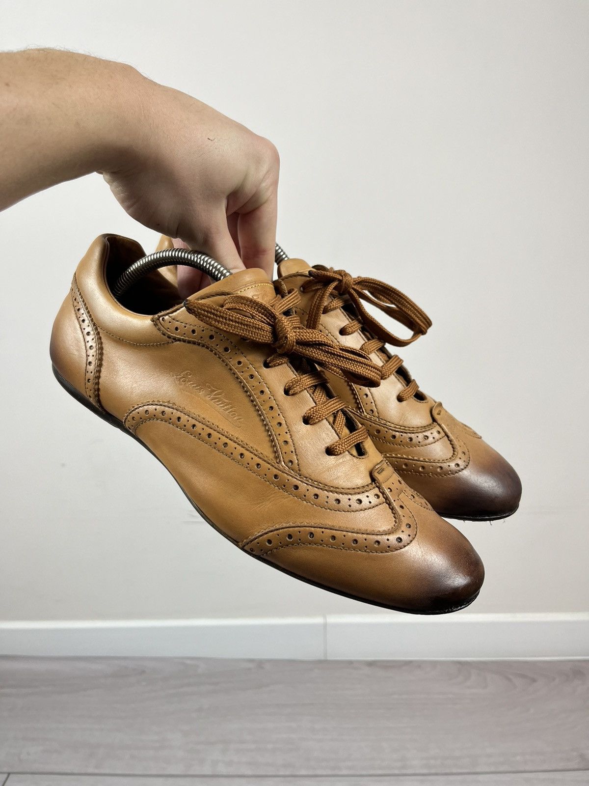 Louis Vuitton Louis Vuitton Baskets Camel Leather Brogues Shoes 9 us Size US 9 / EU 42 - 1 Thumbnail