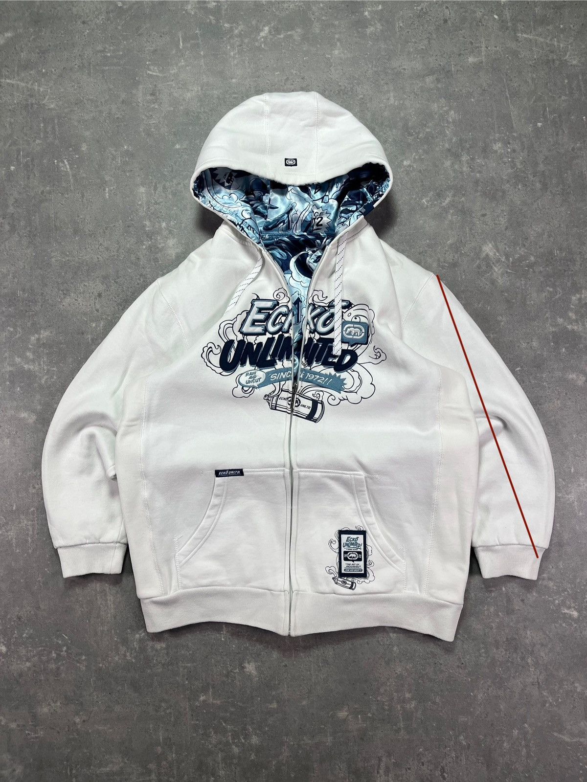 Ecko Unltd. 00s Ecko Unltd. Reversible AOP Printed Baggy Zip Hoodie XXL Size US XXL / EU 58 / 5 - 13 Thumbnail