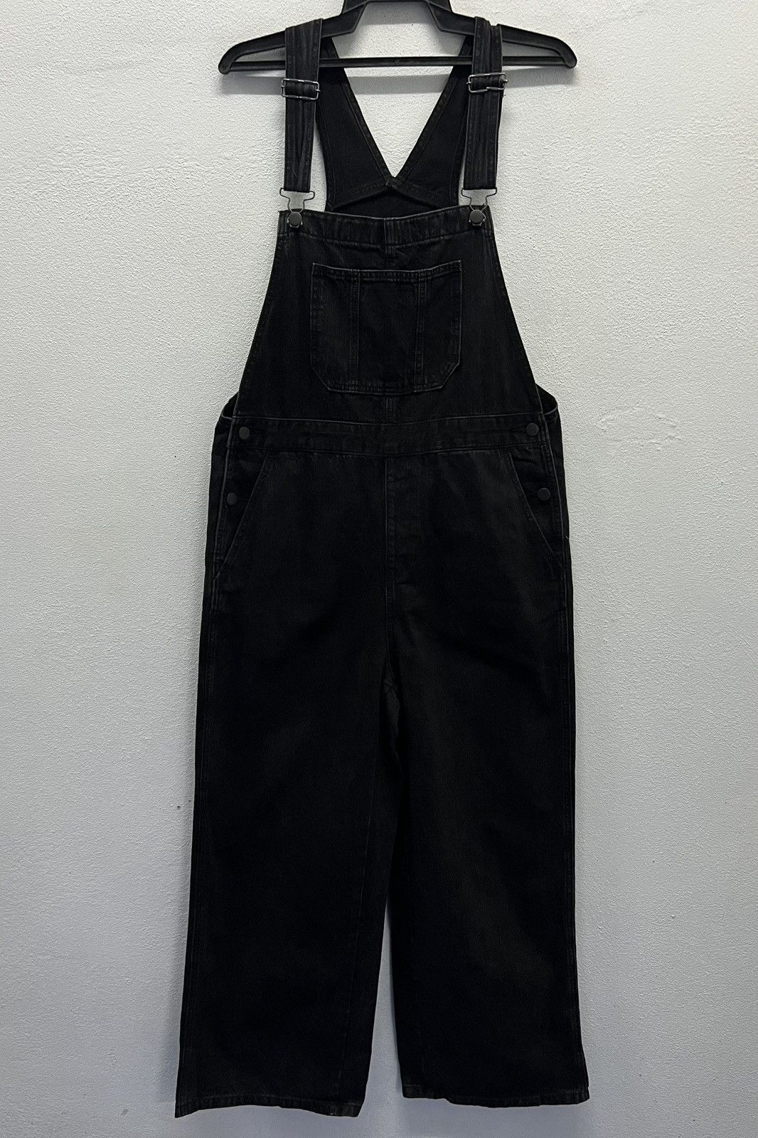 GU × Vintage GU Women’s Black Denim Overalls – Size XL Size US 37 - 1 Thumbnail