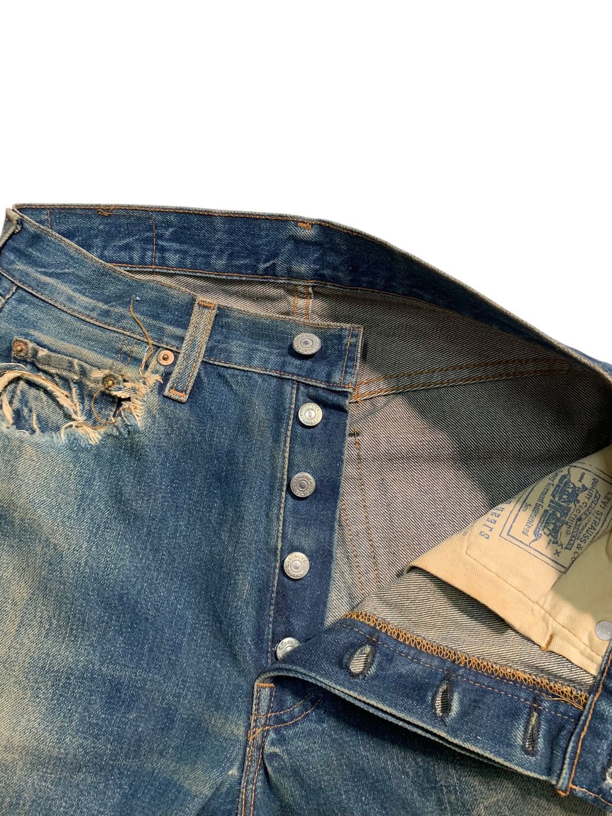 Levi's VINTAGE LEVIS 501 BIG E SELVEDGE MUDWASH & RUSTY DISTRESSED Size US 29 - 11 Thumbnail