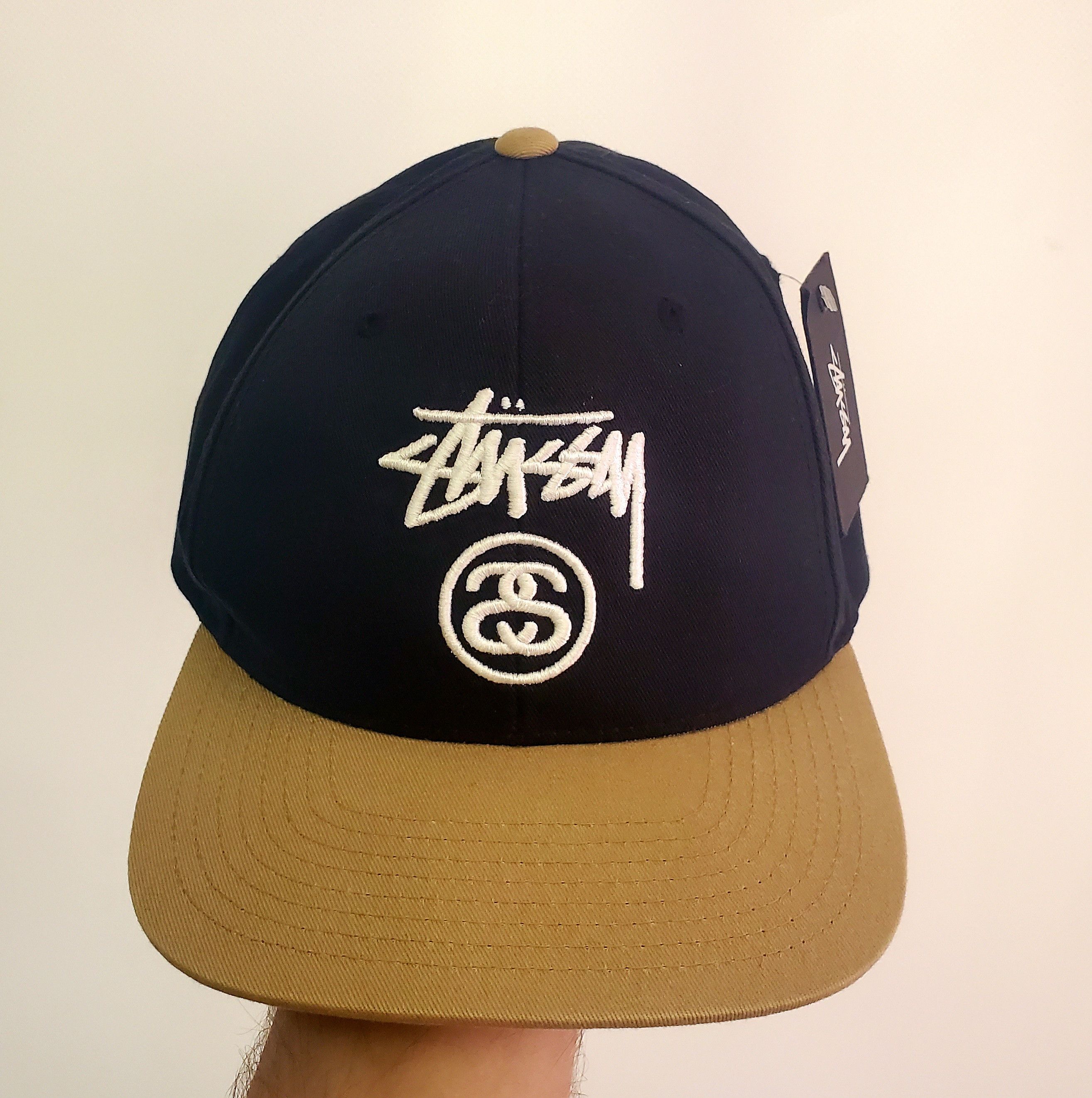 Stussy Stussy Snap back Black White Embroidery Logo one size Size ONE SIZE - 2 Thumbnail