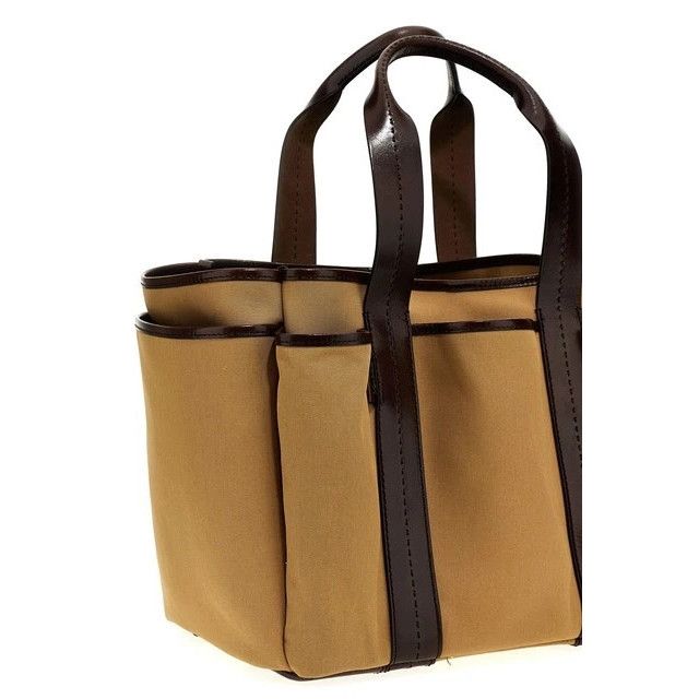 Max Mara MAX MARA Garden Brown Cotton Tote Bag New Size ONE SIZE - 3 Thumbnail