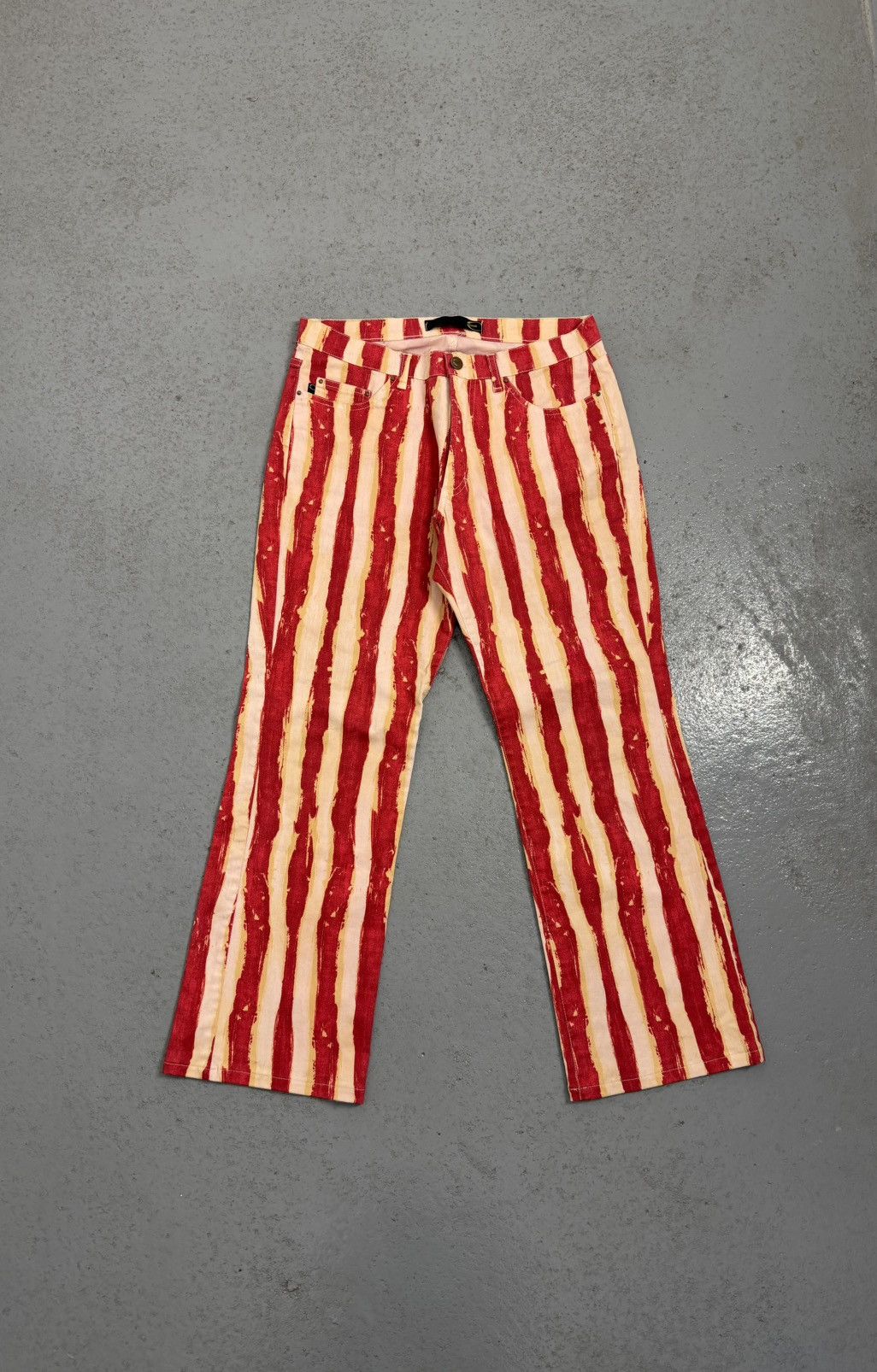 Just Cavalli Vintage Just Cavalli Stripe Overprinted Jeans Size 26" / US 2 / IT 38 - 1 Thumbnail