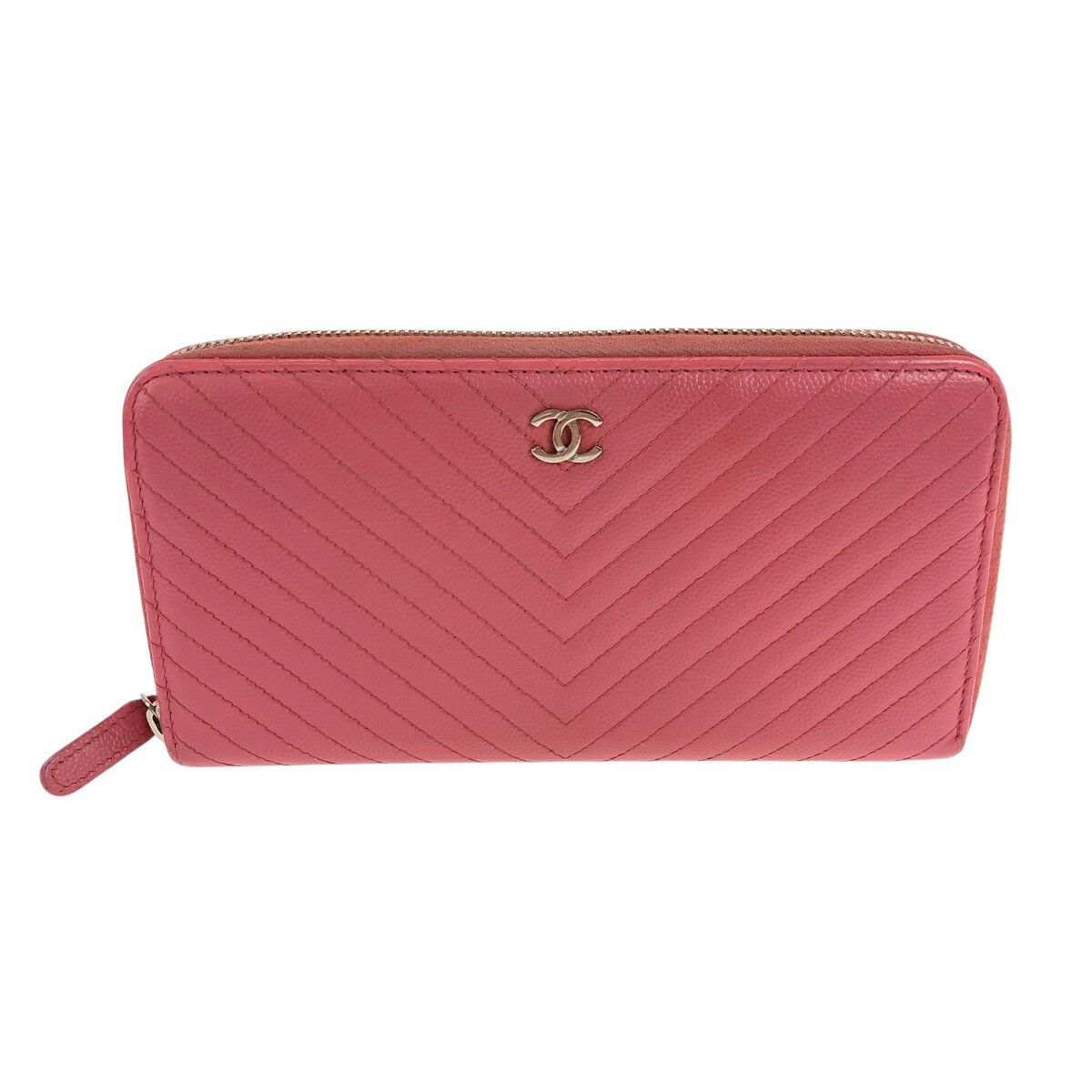 Chanel Chanel Chanel Coco Mark Caviar Skin Long Wallet Leather Long Wallet DUTY FREE for USA Size ONE SIZE - 1 Thumbnail