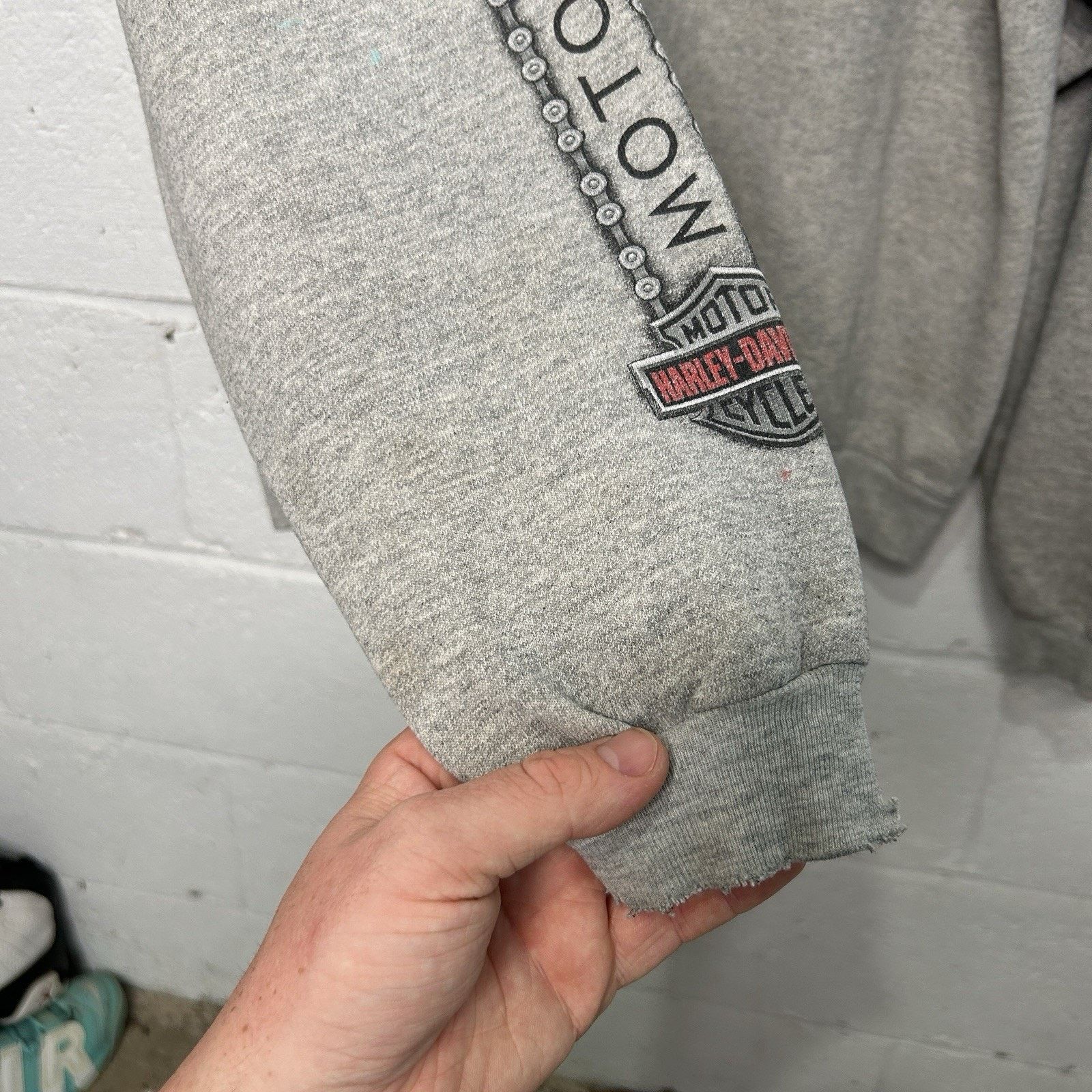 Harley Davidson Vintage Harley-Davidson Crewneck Chains Sleeve-Hit “Grey” Size US L / EU 52-54 / 3 - 9 Thumbnail