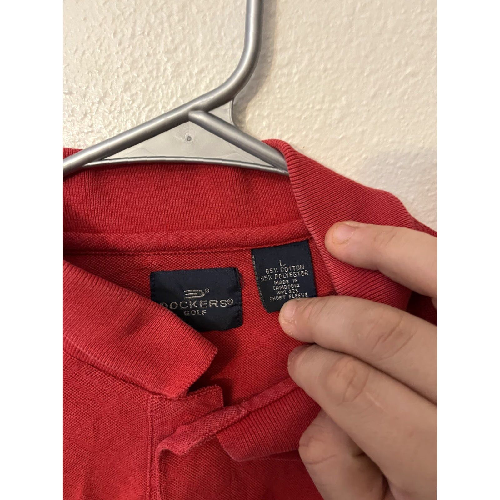 Dockers Dockers Polo Shirt Short Sleeve Men Large Red Cotton Polo Shirt Casual Golf Dockers Mens Regular Shirt Polo Red 100% Cotton Knit Logo Size US L / EU 52-54 / 3 - 4 Thumbnail