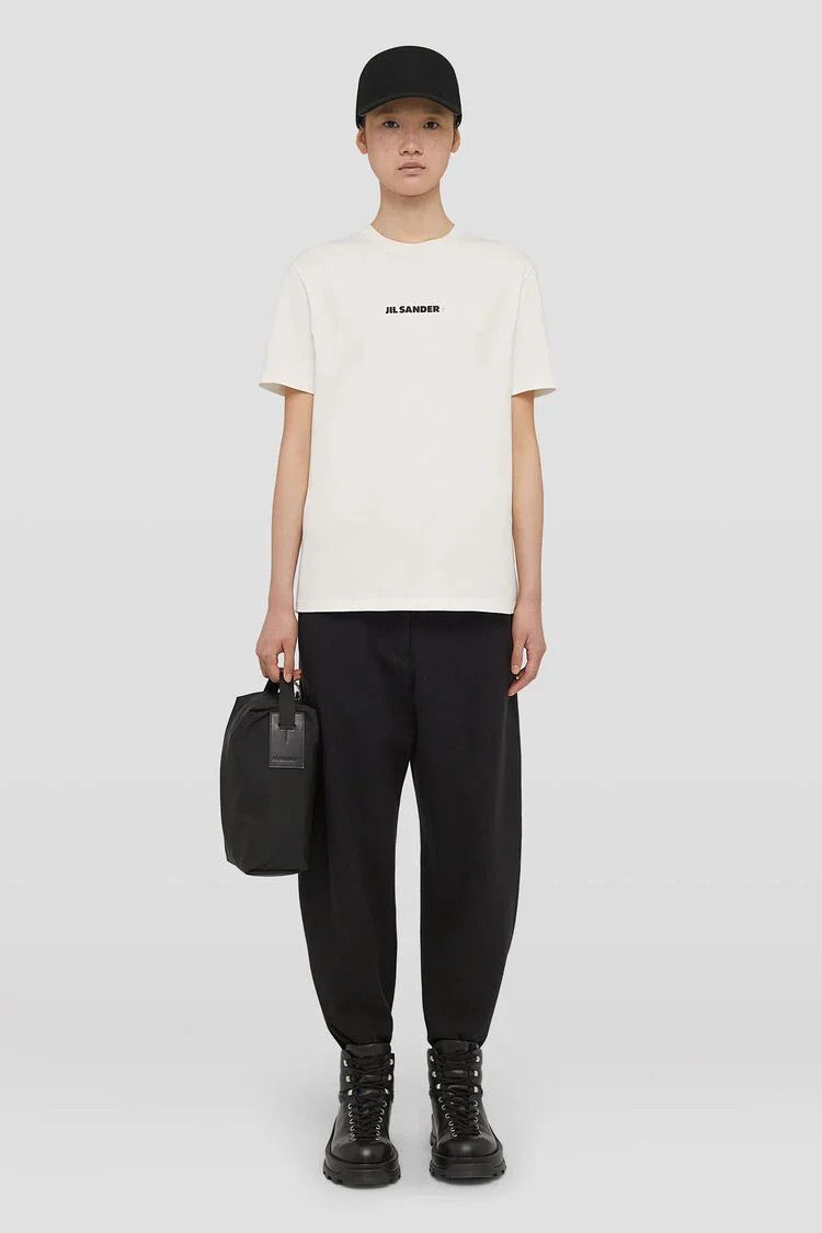 Jil Sander o1s22i1n0125 Logo Print T-Shirt in White Size XS / US 0-2 / IT 36-38 - 5 Thumbnail