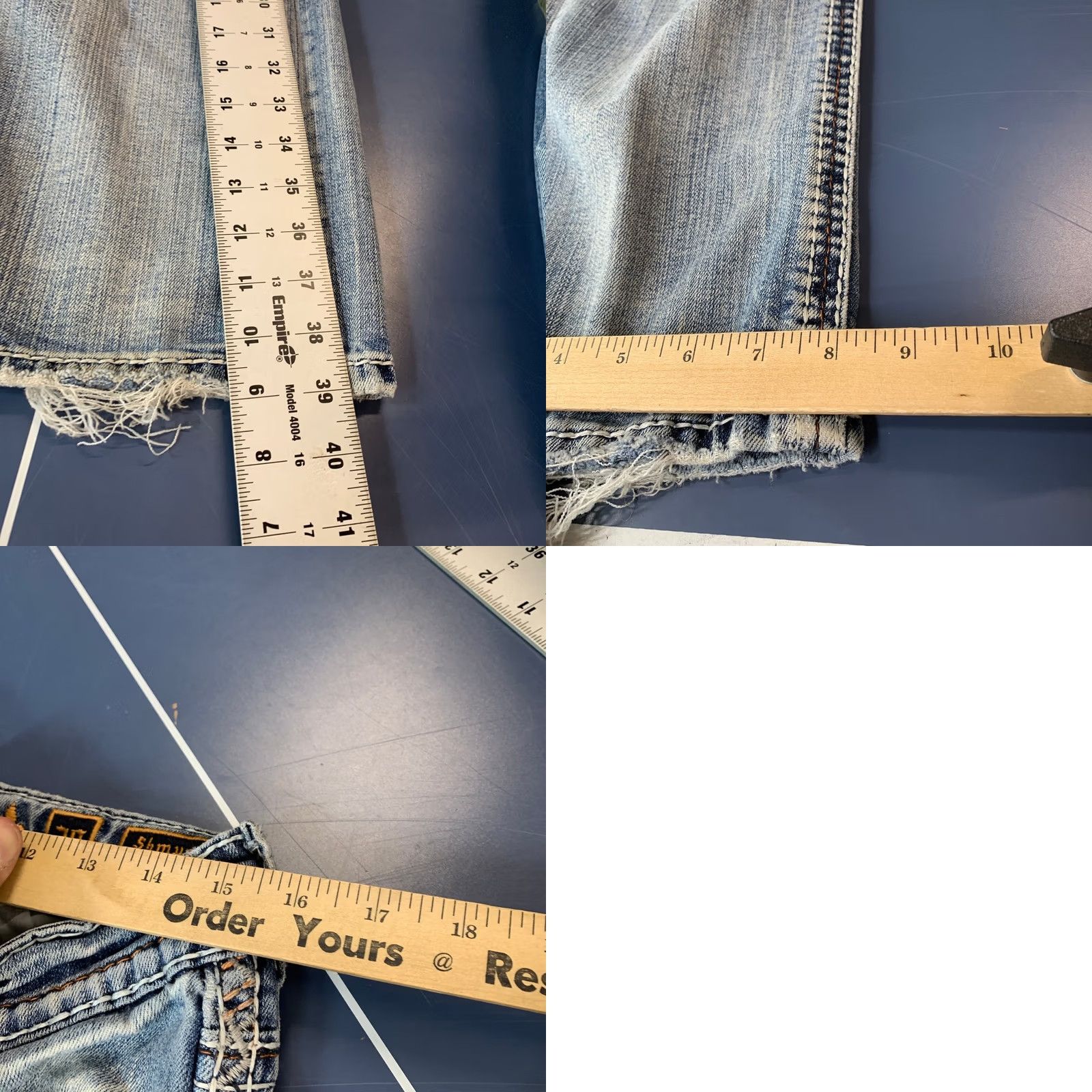 Vintage Rock Revival Denim Jeans Mens 30x29 Blue Slim Boot Cut Embroidered Leather Y2K Size US 30 / EU 46 - 10 Thumbnail