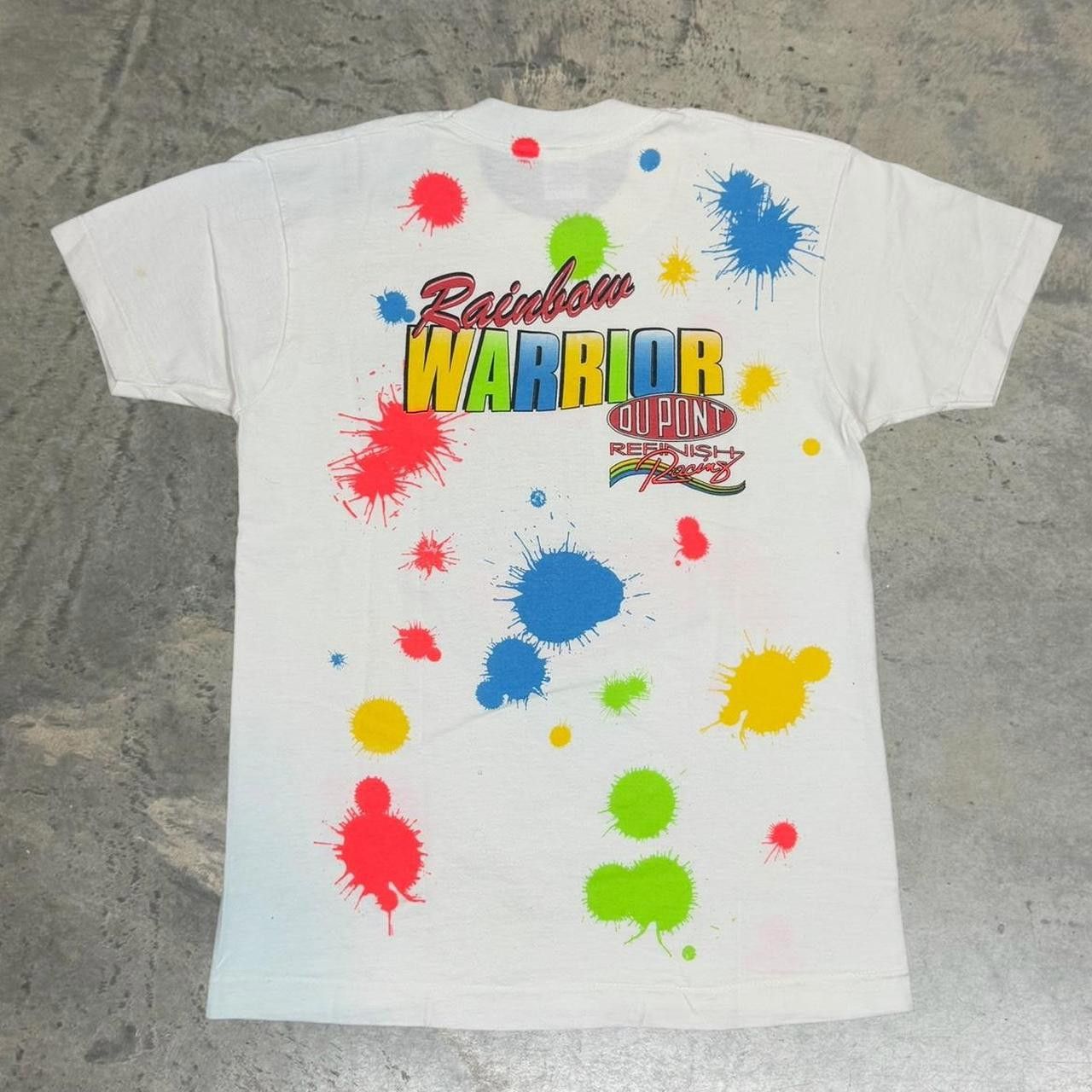 NASCAR × Vintage Vintage 90s NASCAR Jeff Gordon Rainbow Warrior T-Shirt Size S / US 4 / IT 40 - 4 Thumbnail