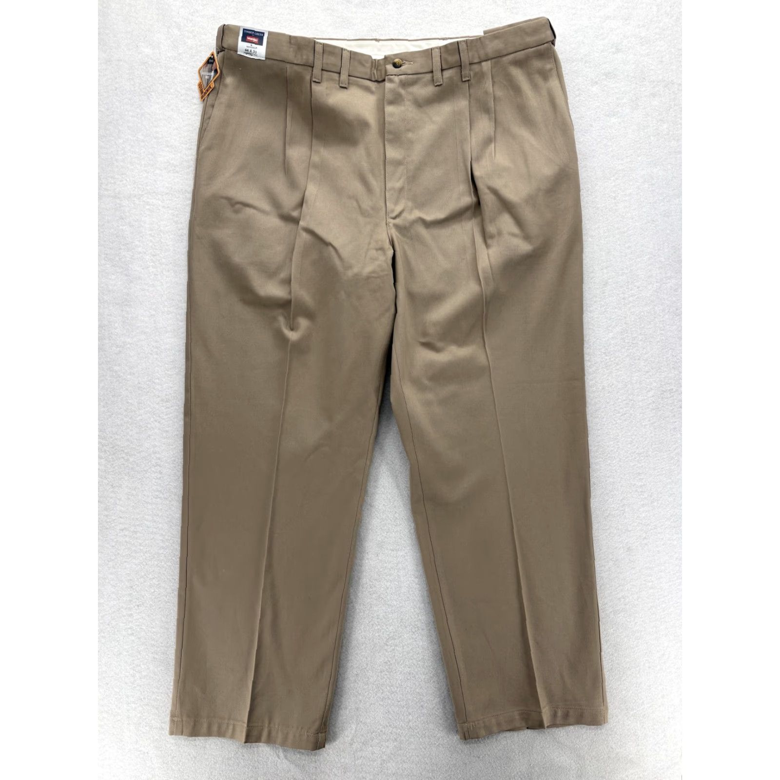 Wrangler Wrangler Timber Creek Perfect Fit Pants Mens 44x30 Beige Pleated Khaki Workwear Size US 44 / EU 60 - 2 Thumbnail