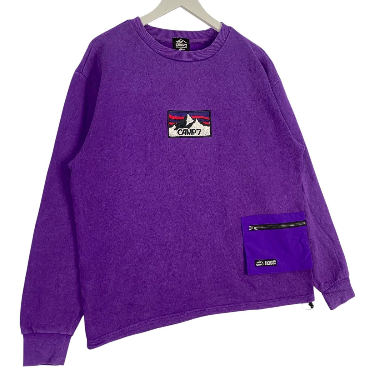 Designer × Vintage Vintage Camp7 Crewneck Sweatshirt Purple Size M / US 6-8 / IT 42-44 - 3 Thumbnail