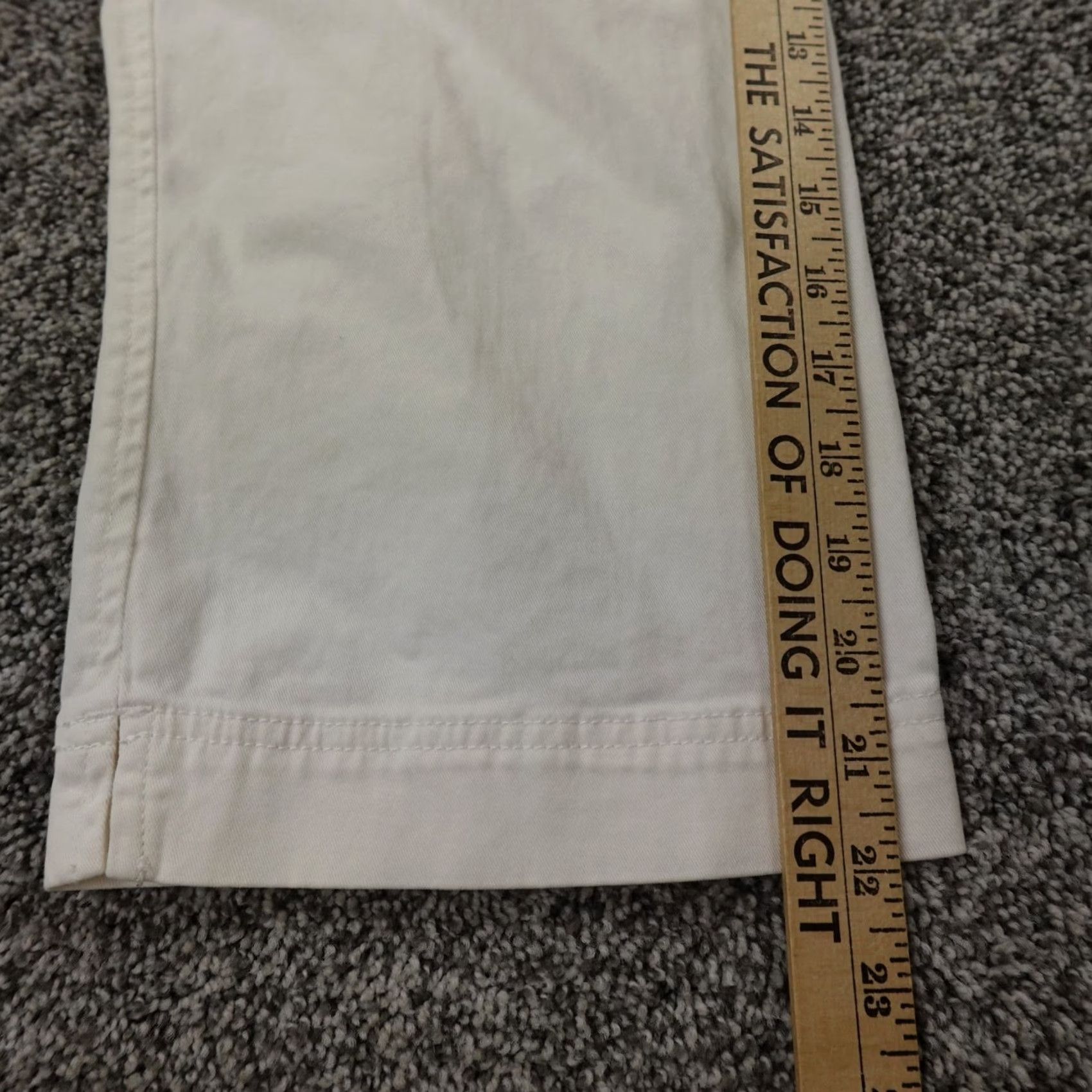Abercrombie & Fitch VTG Abercrombie & Fitch Pants Womens 4 White Chino Trouser Low Rise Baggy 90s Y2K straight fit 30W 22in inseam Womens Size 27" / US 4 / IT 40 - 3 Thumbnail