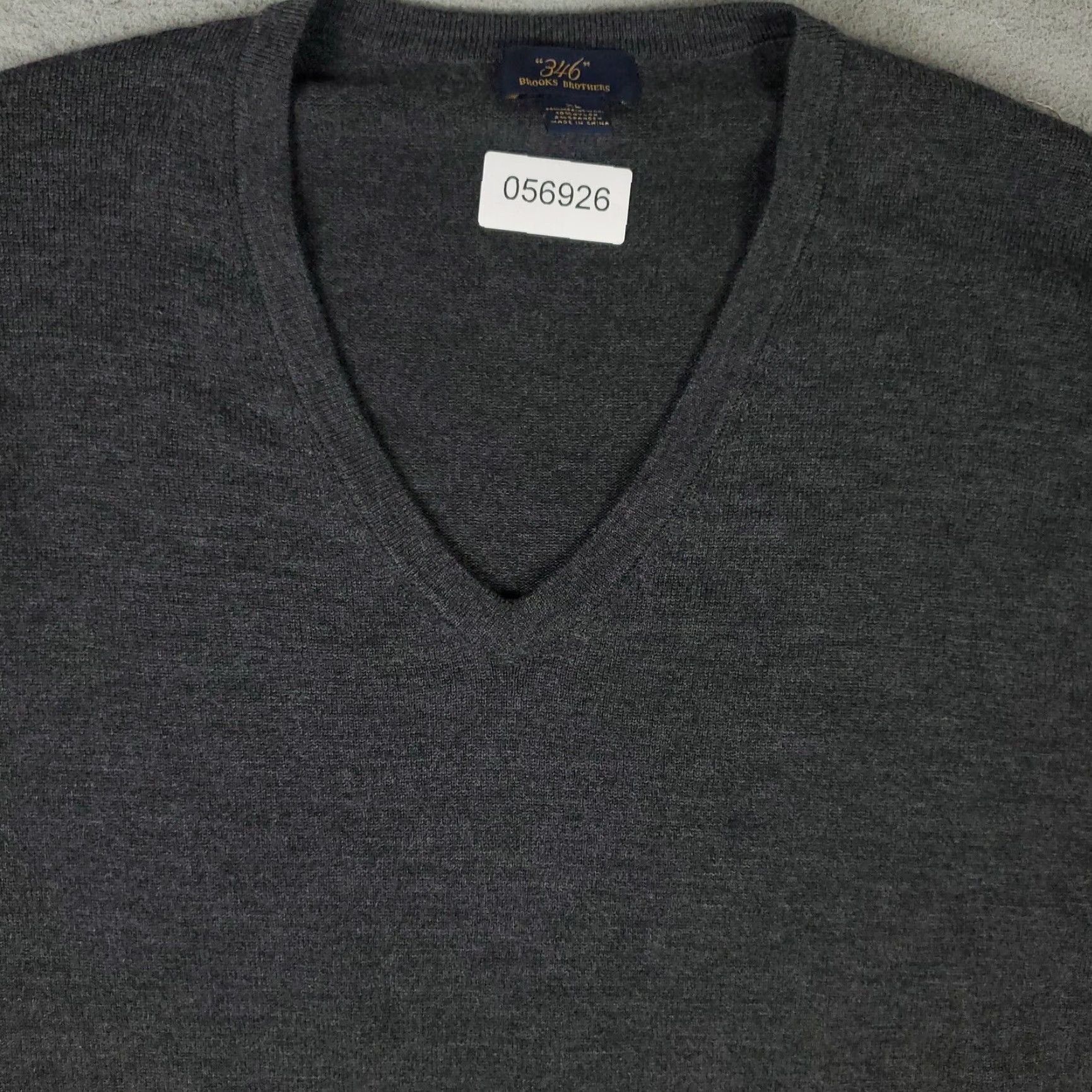 Brooks Brothers Brooks Brothers Wool V Neck Sweater Mens XL Gray Pullover Size US XL / EU 56 / 4 - 2 Thumbnail