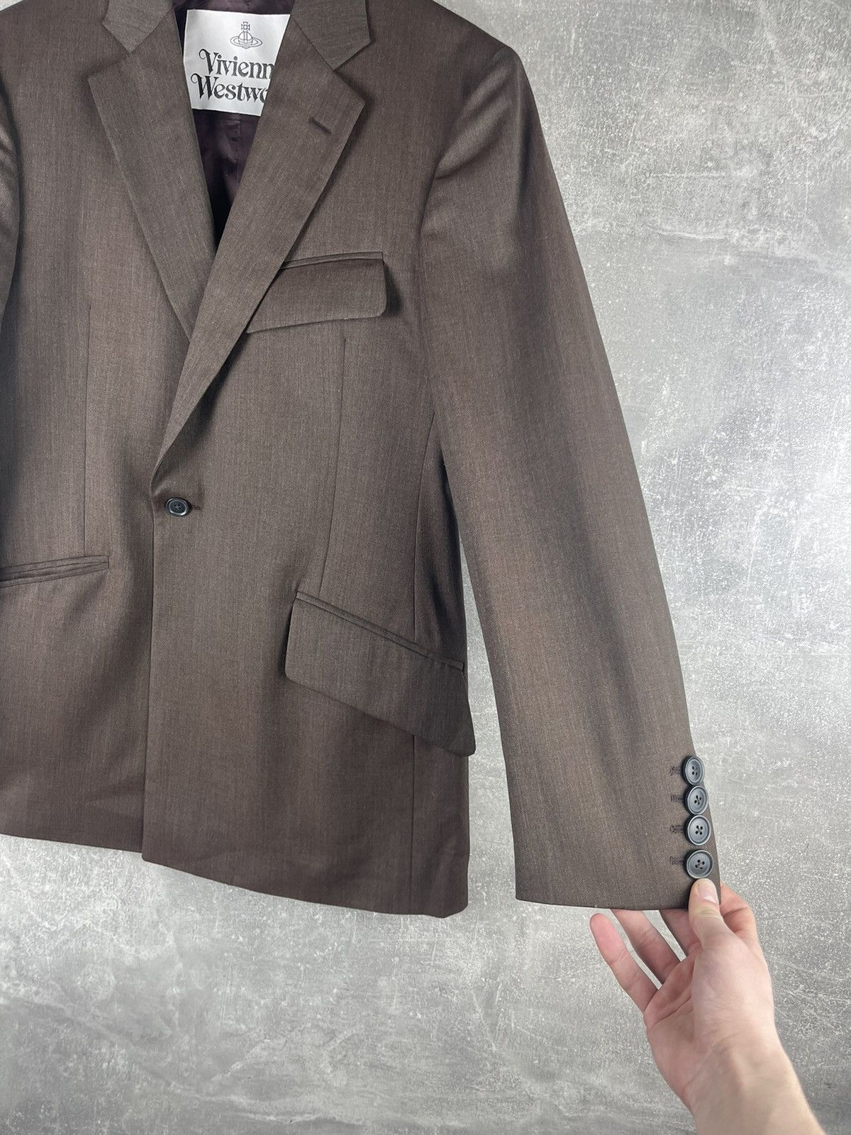Vivienne Westwood Vivienne Westwood RAF Archive Wool Suit Brown Serge Wool Size 50R - 5 Thumbnail