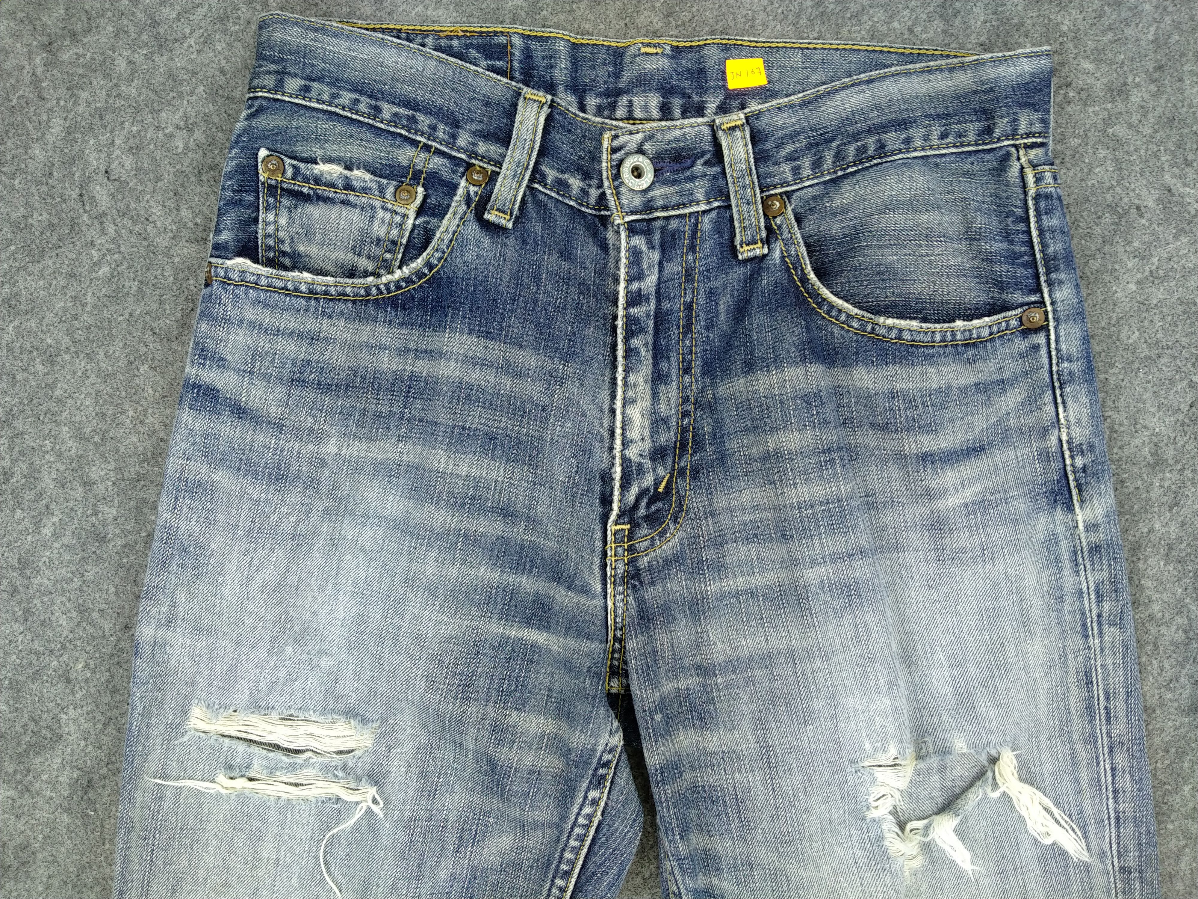 Levi's Blue Vintage Levi's 502 Distressed Ripped Denim -JN167 Size US 30 / EU 46 - 3 Thumbnail