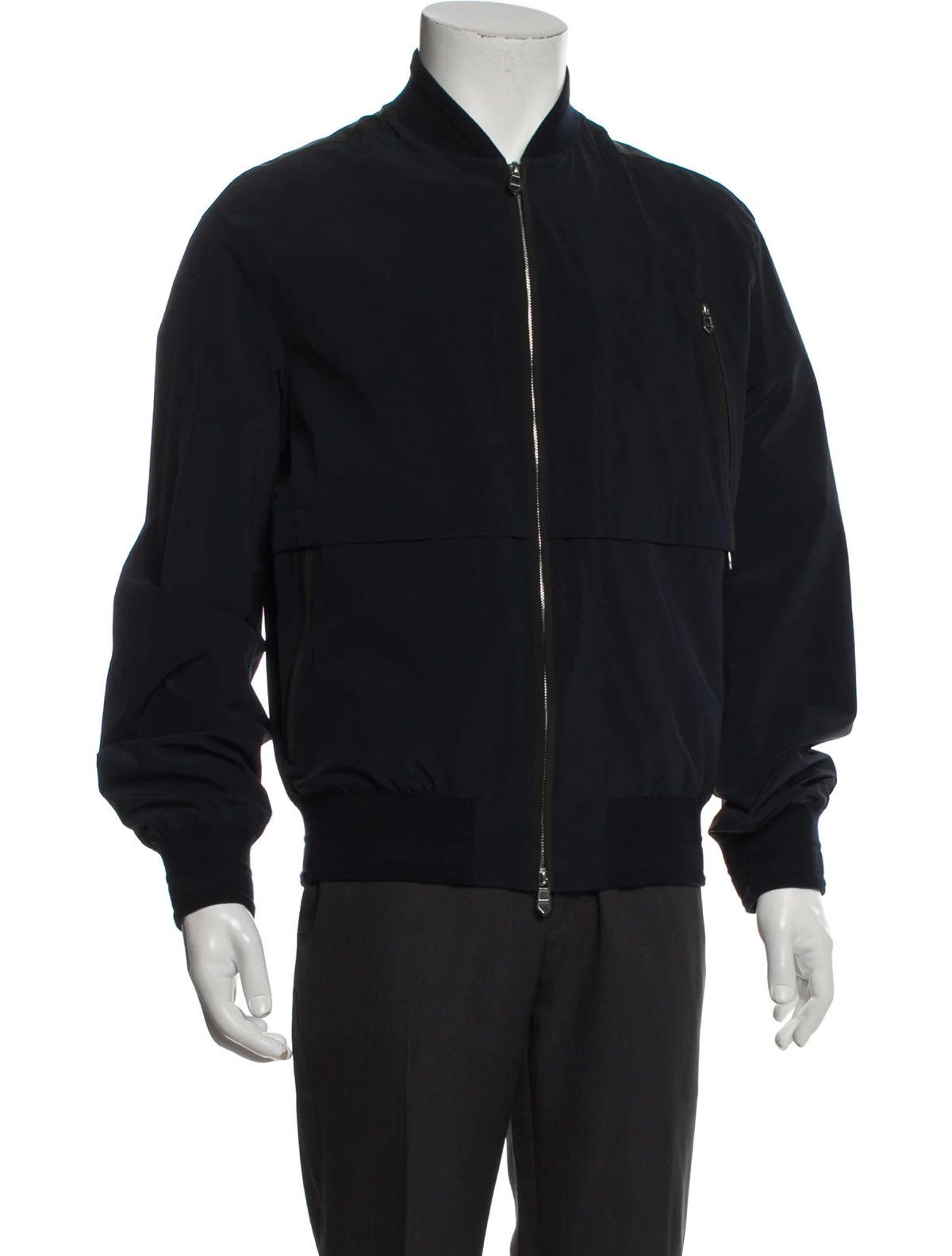 Zipped straight cut jacket with flap collar | Hermès Finland