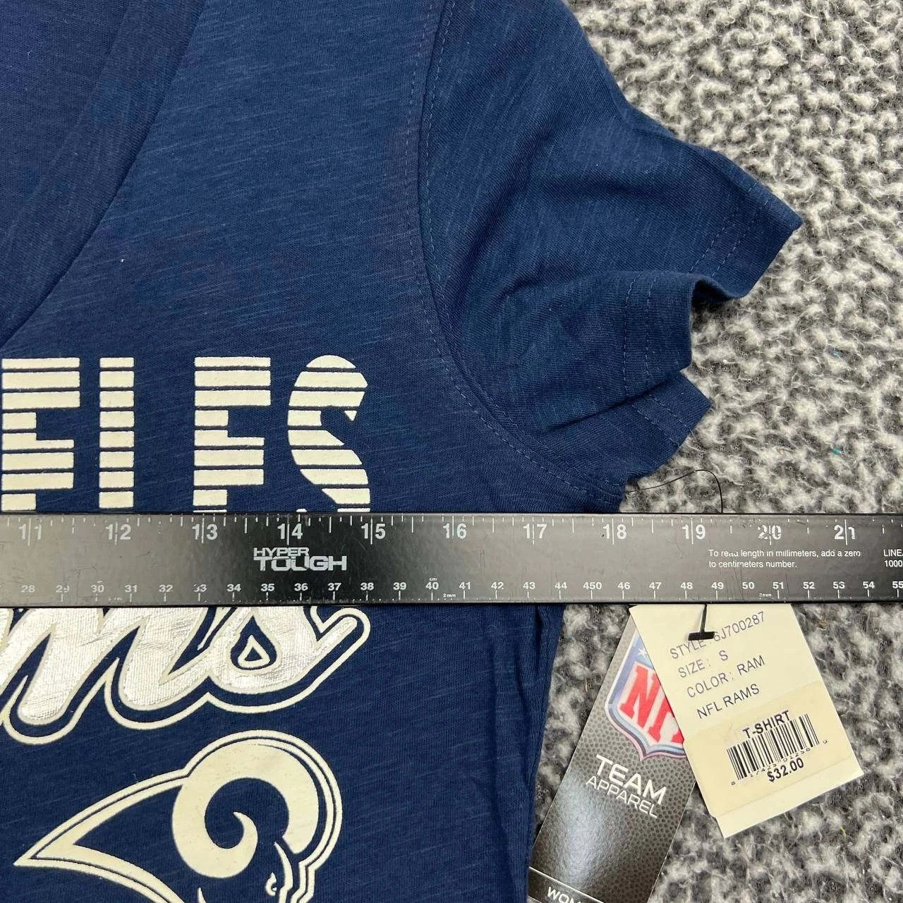 G-III Los Angeles LA Rams Shirt Women Short Sleeve V-Neck New S Size S / US 4 / IT 40 - 5 Thumbnail